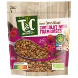 TERRES ET CEREALES Muesli croustillant au chocolat noir et framboises bio