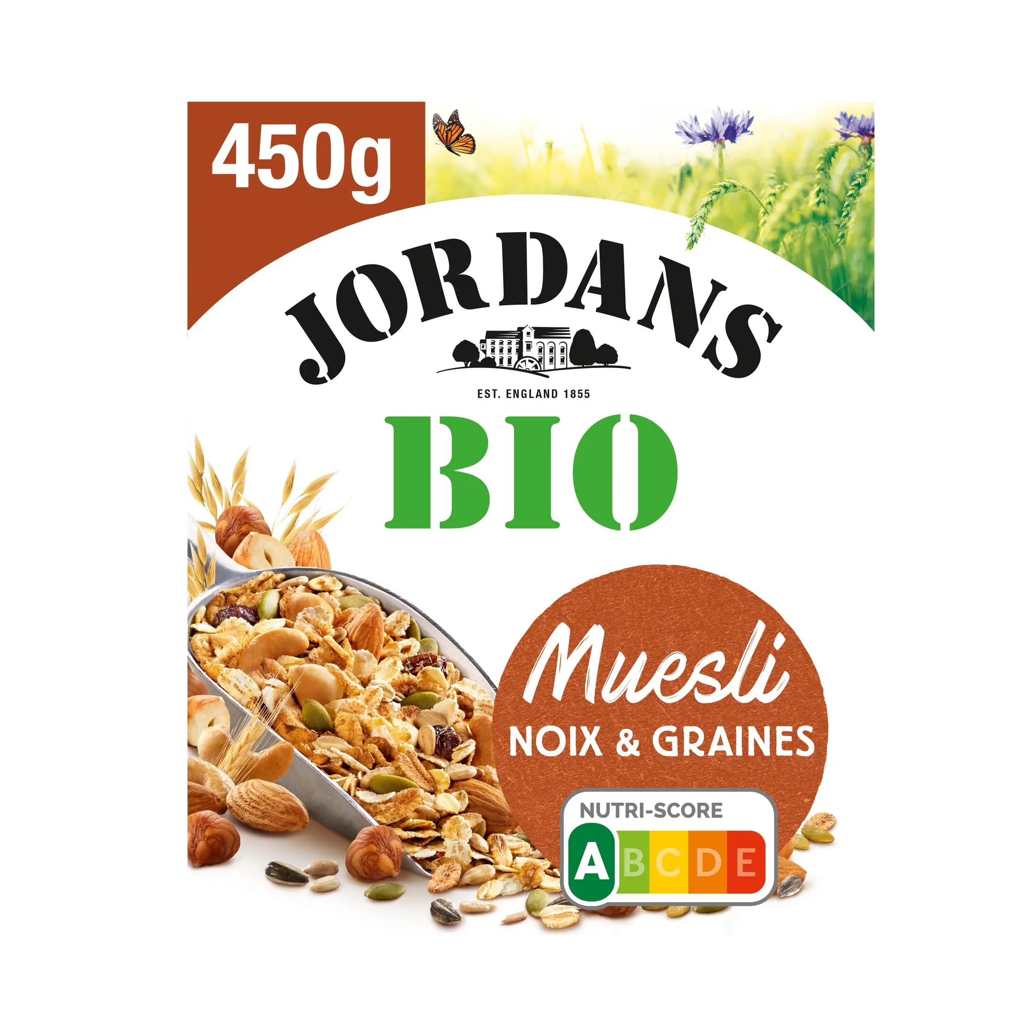 JORDAN'S Muesli bio céréales aux noix et graines