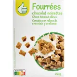 POUCE Céréales fourrées tout chocolat noisettes
