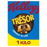 KELLOGG'S Trésor Céréales fourrées chocolat au lait