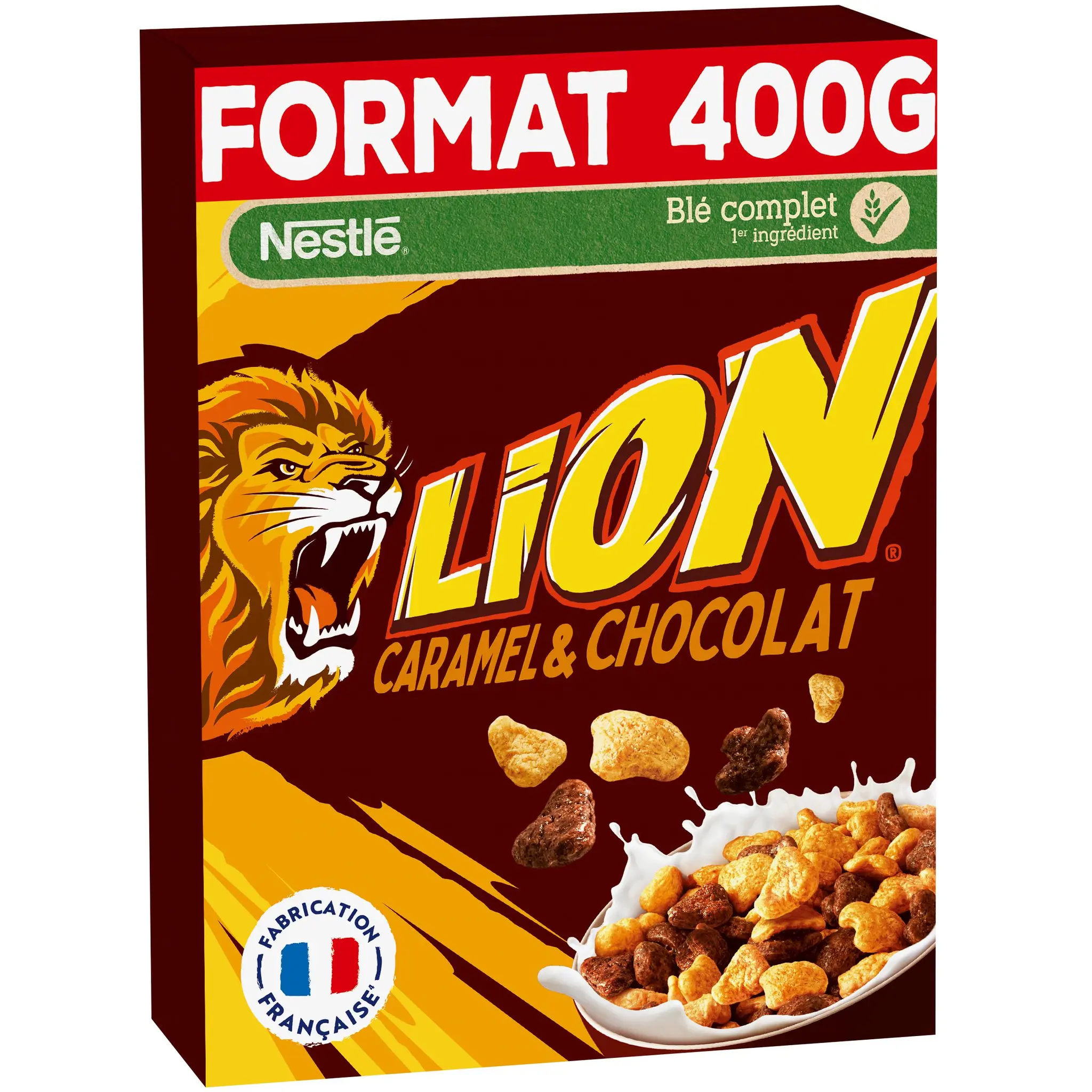LION Céréales au caramel et chocolat