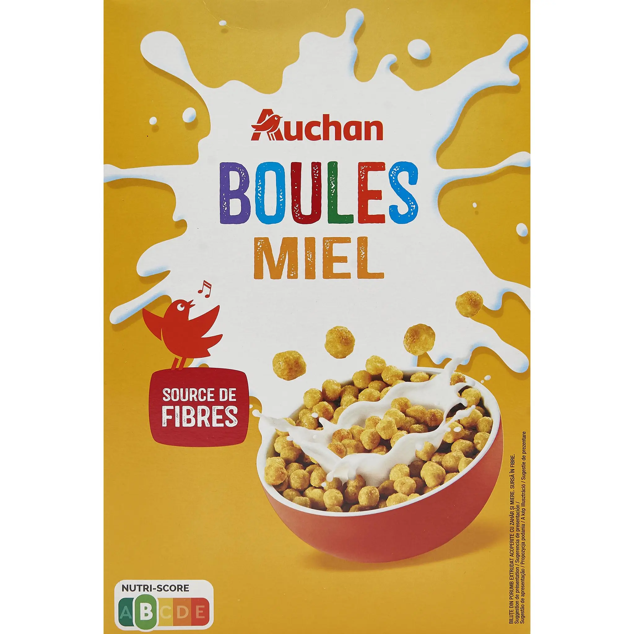 AUCHAN Miel Nuts céréales boules de maïs enrobées de miel