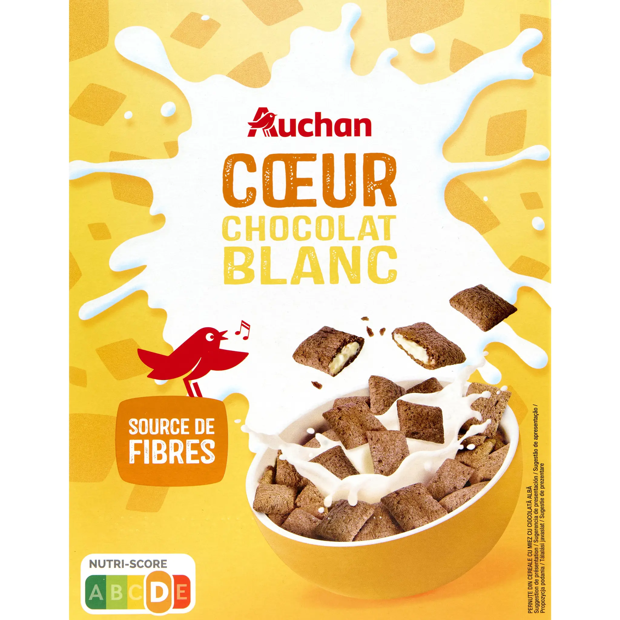 AUCHAN Céréales coeur chocolat blanc