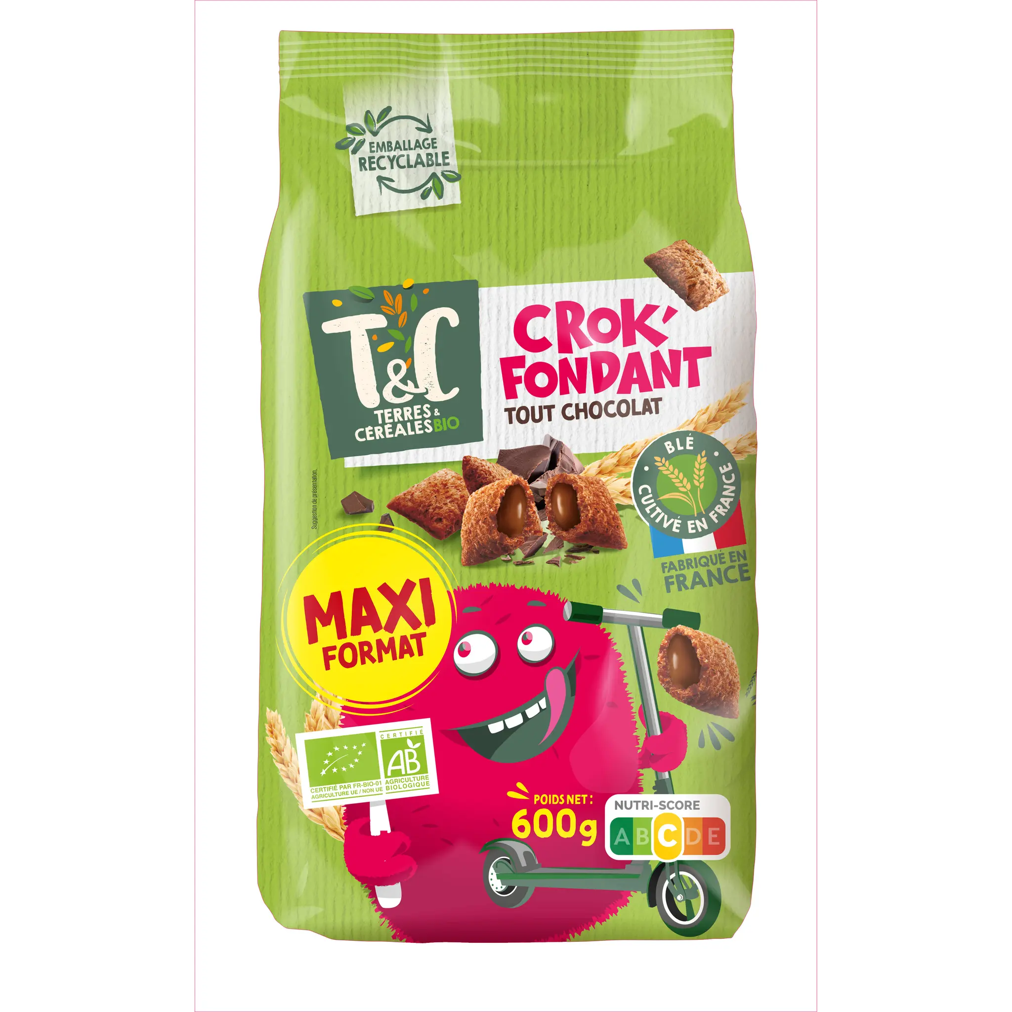 TERRES ET CEREALES Crok' Fondant Céréales au chocolat bio