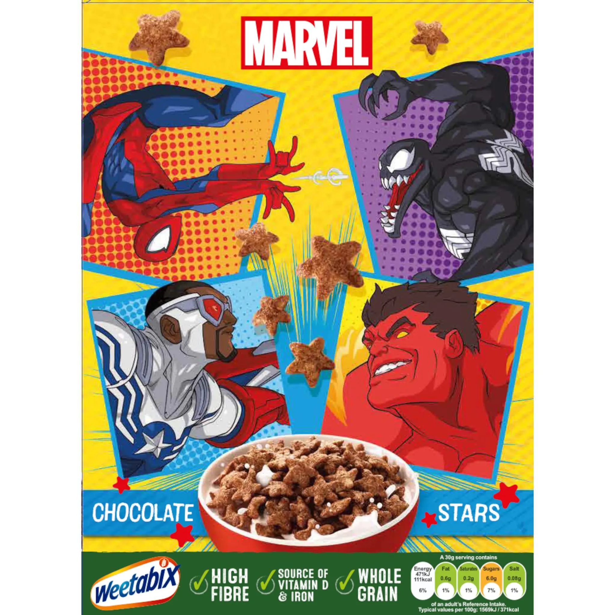 WEETABIX Marvel céréales étoiles au chocolat