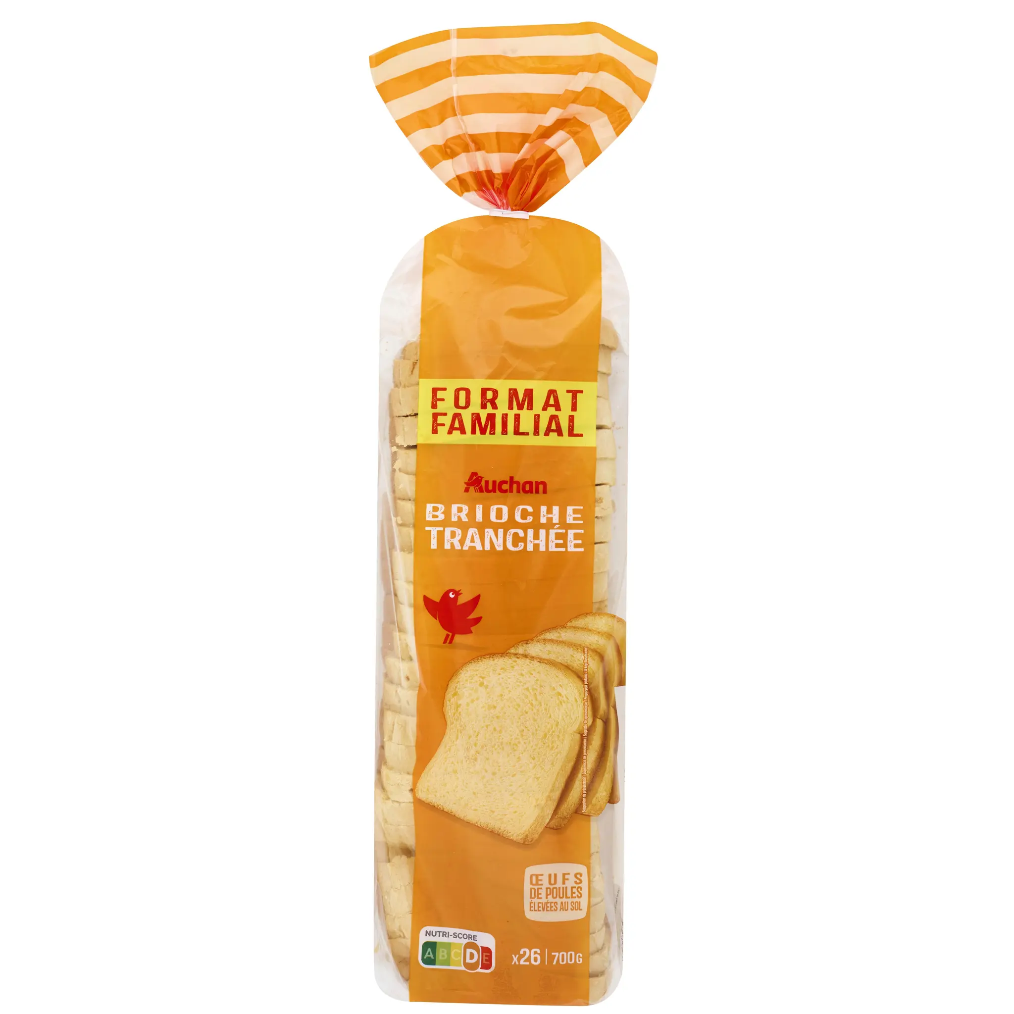 AUCHAN Brioche tranchée