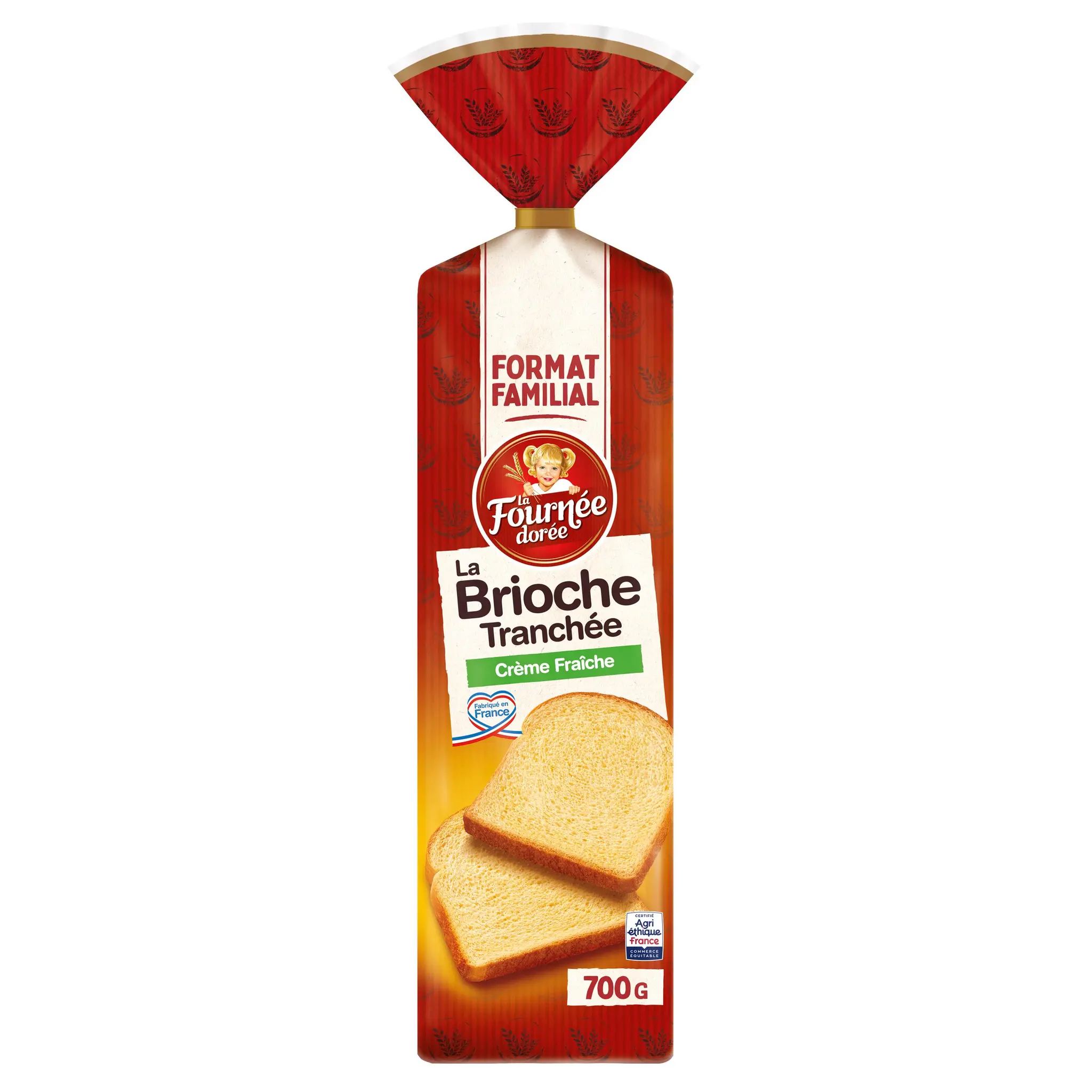 LA FOURNEE DOREE Brioche tranchée à la crème fraîche