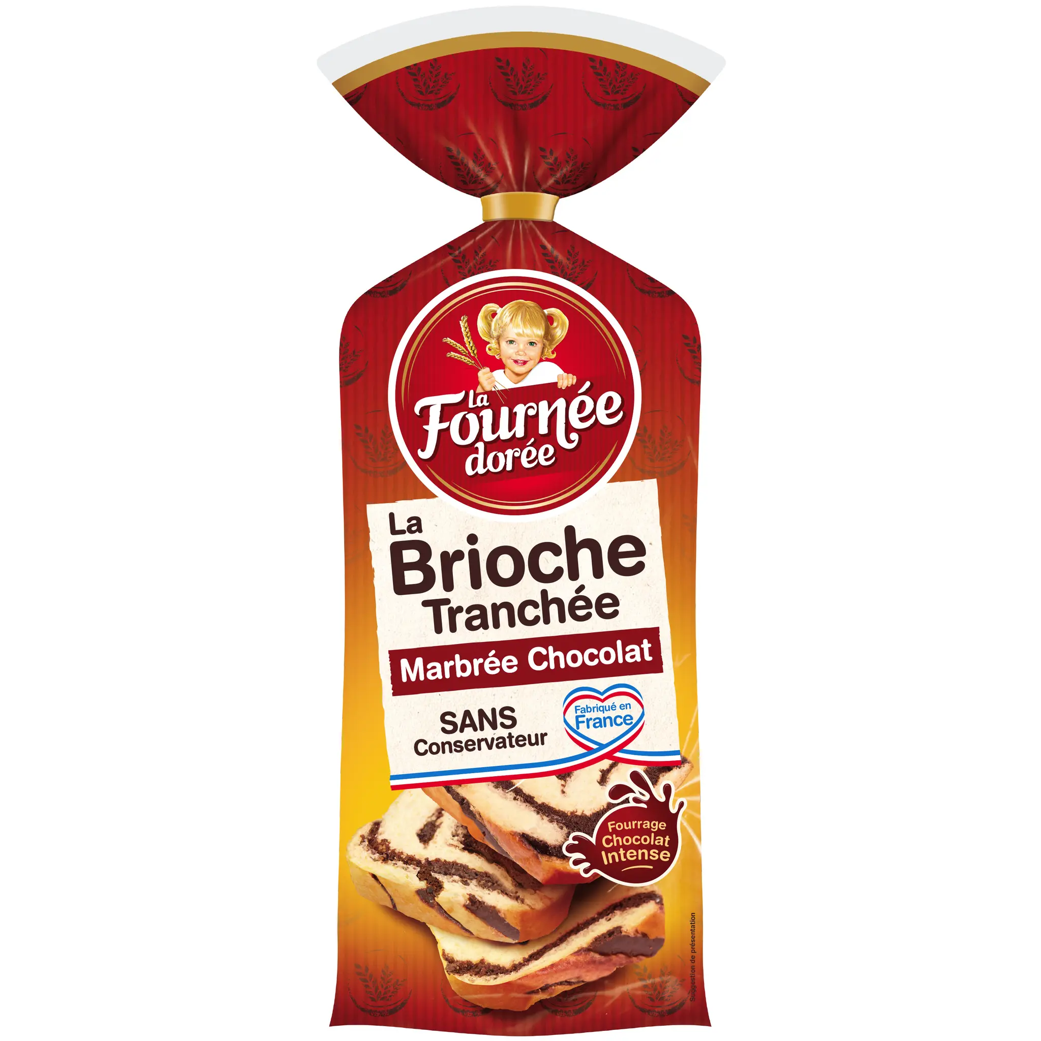 FOURNEE DOREE Brioche tranchée marbrée chocolat