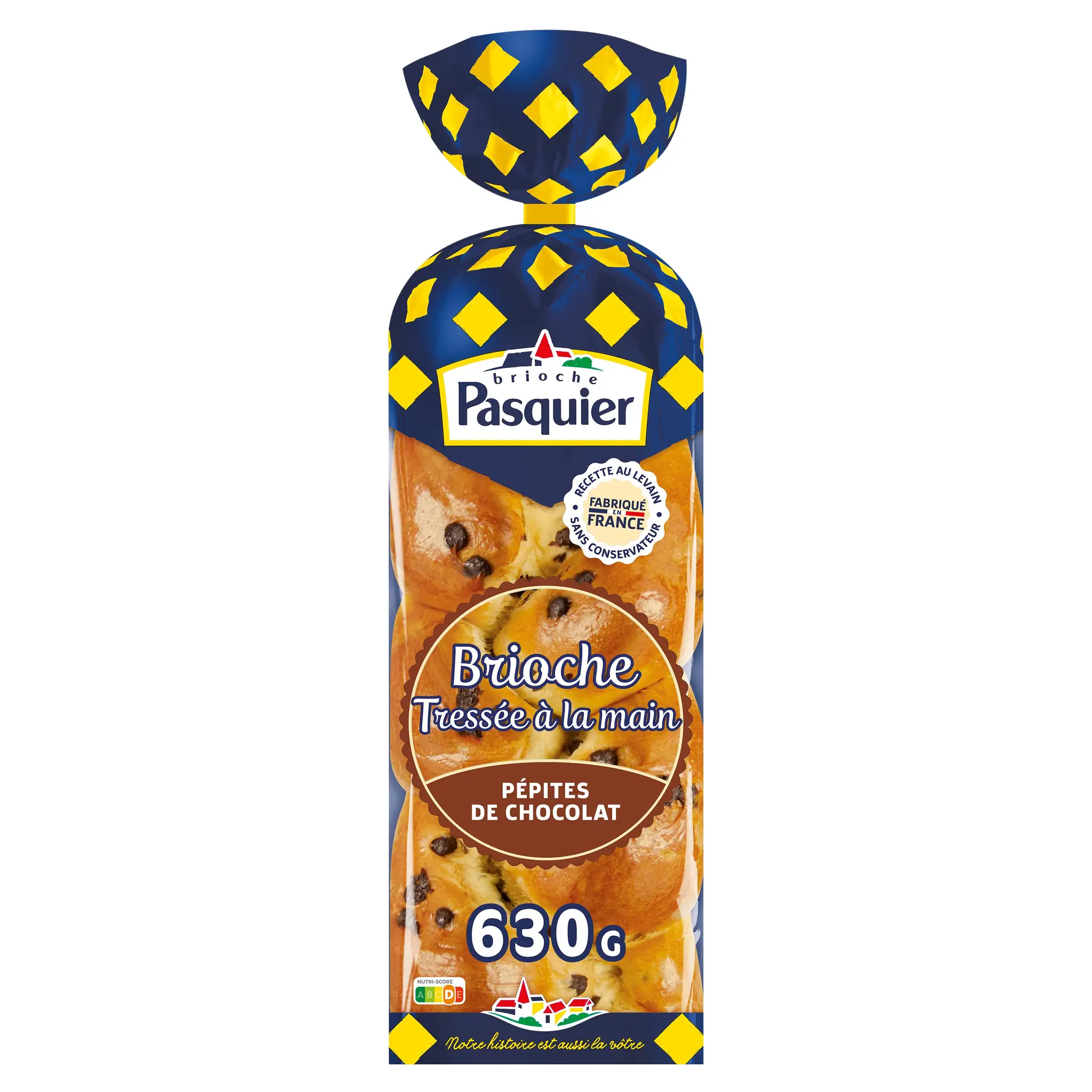 PASQUIER Brioche tressée aux pépites de chocolat