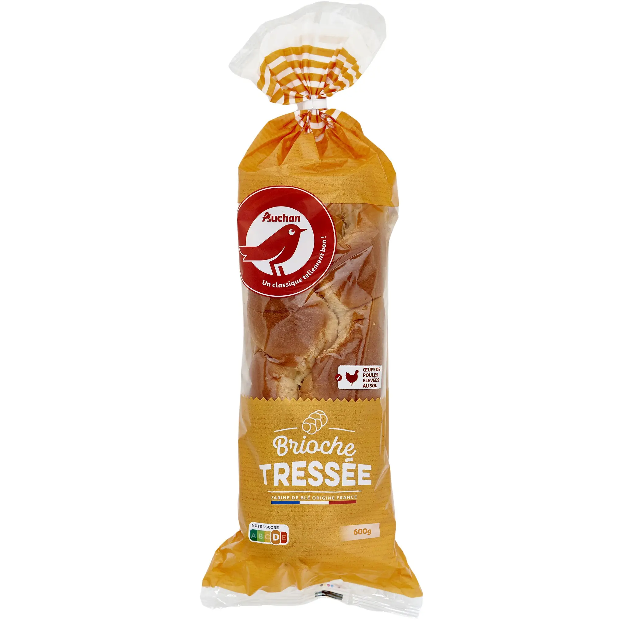 AUCHAN Brioche tressée aux œufs frais