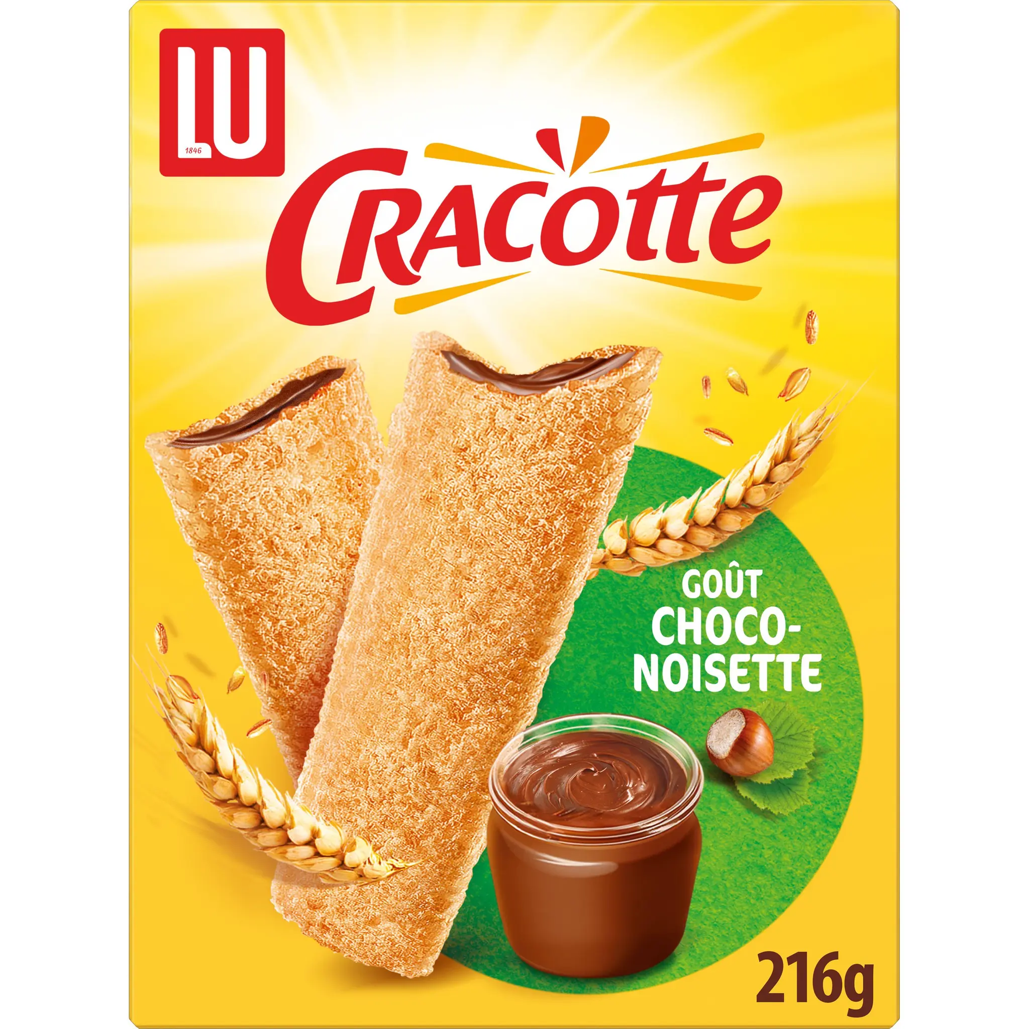 CRACOTTE Biscottes fourrées choco noisette