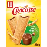 CRACOTTE Biscottes fourrées choco noisette