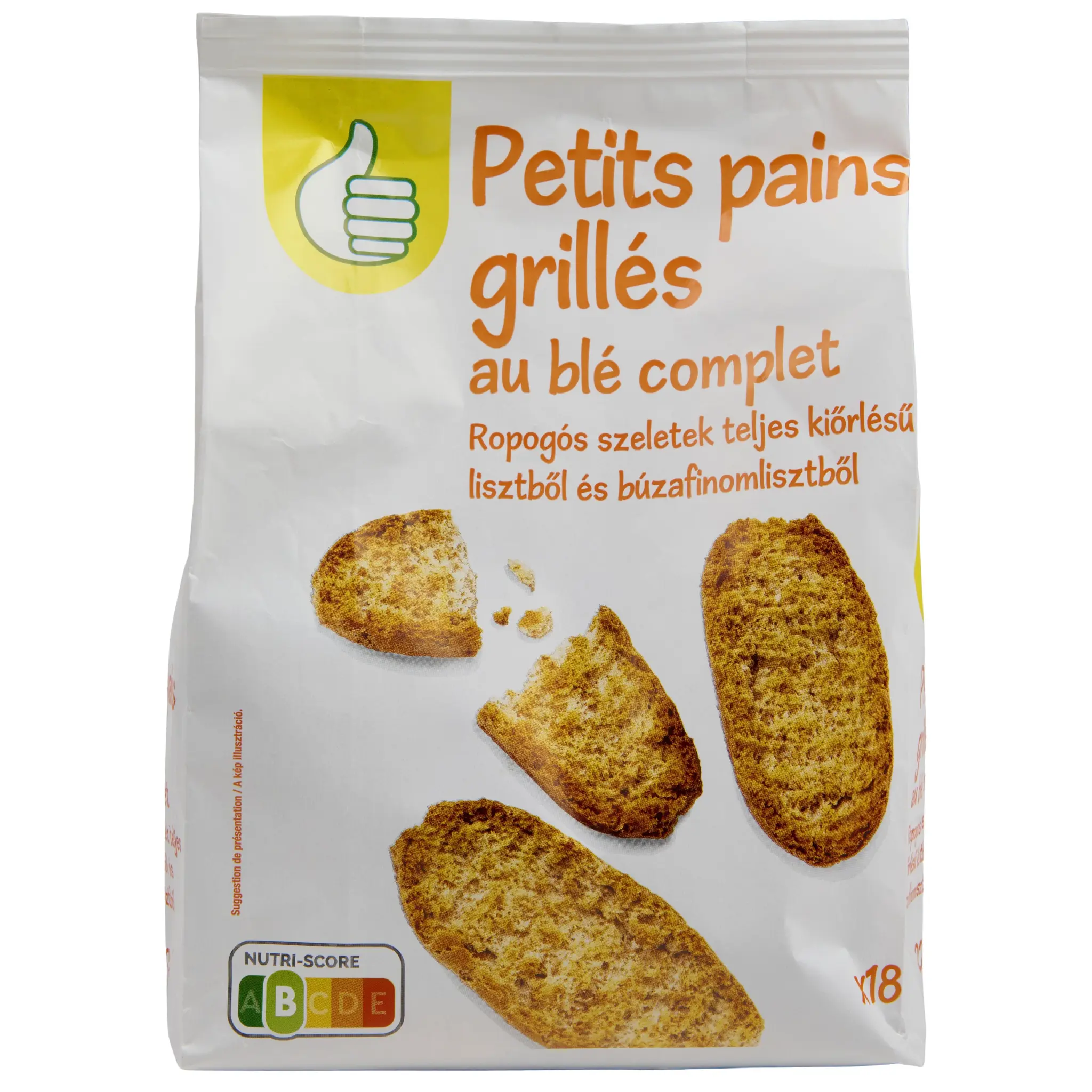 POUCE Petits pains grillés au blé complet