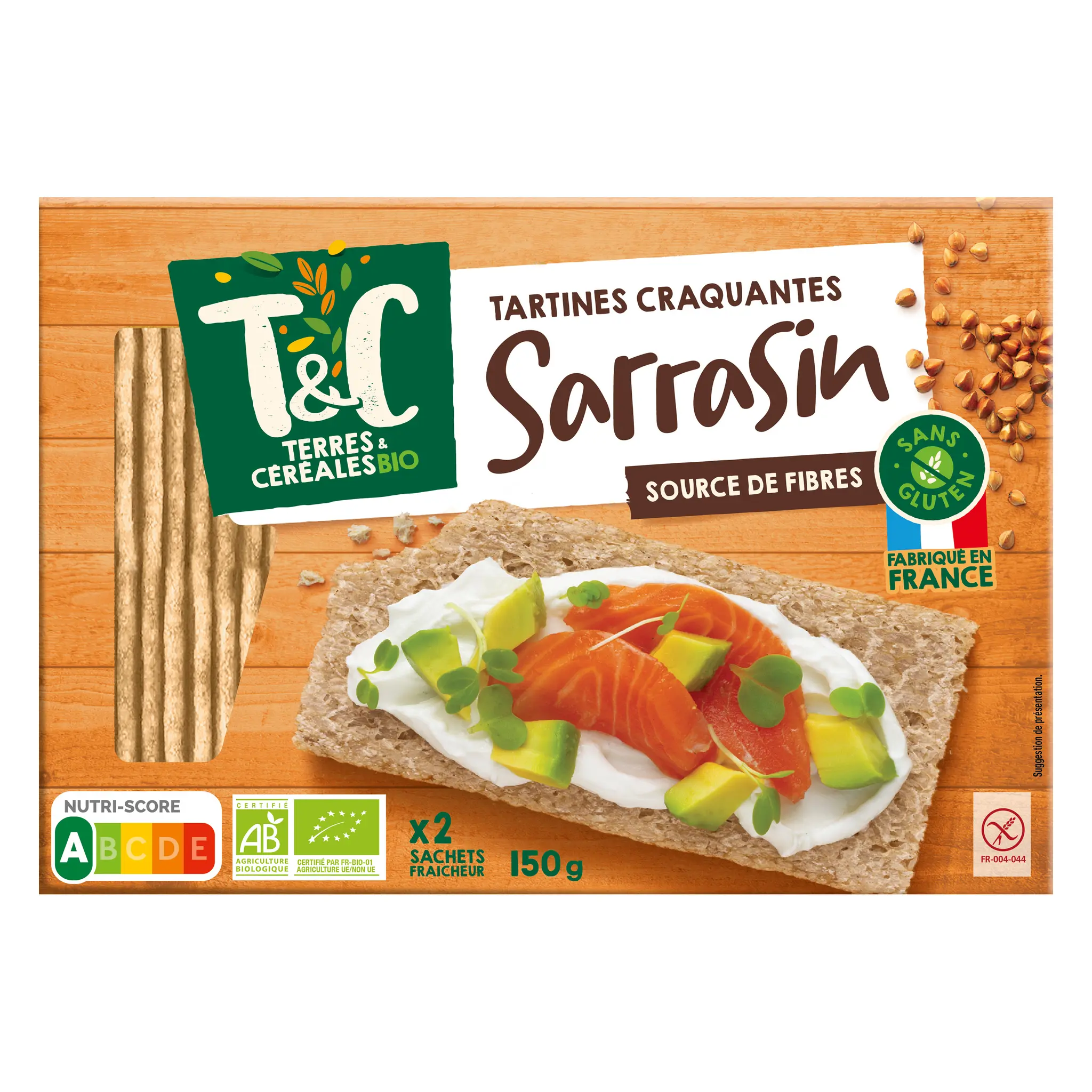 TERRES ET CEREALES Tartines craquantes au sarrasin bio sans gluten