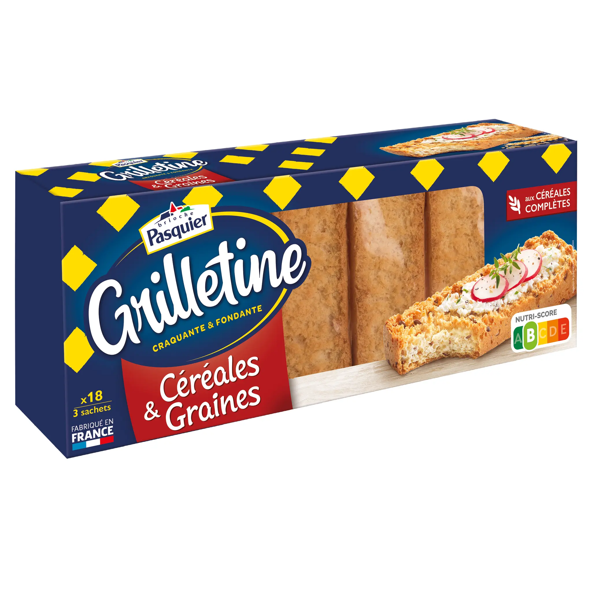PASQUIER Grilletine aux céréales complètes et graines