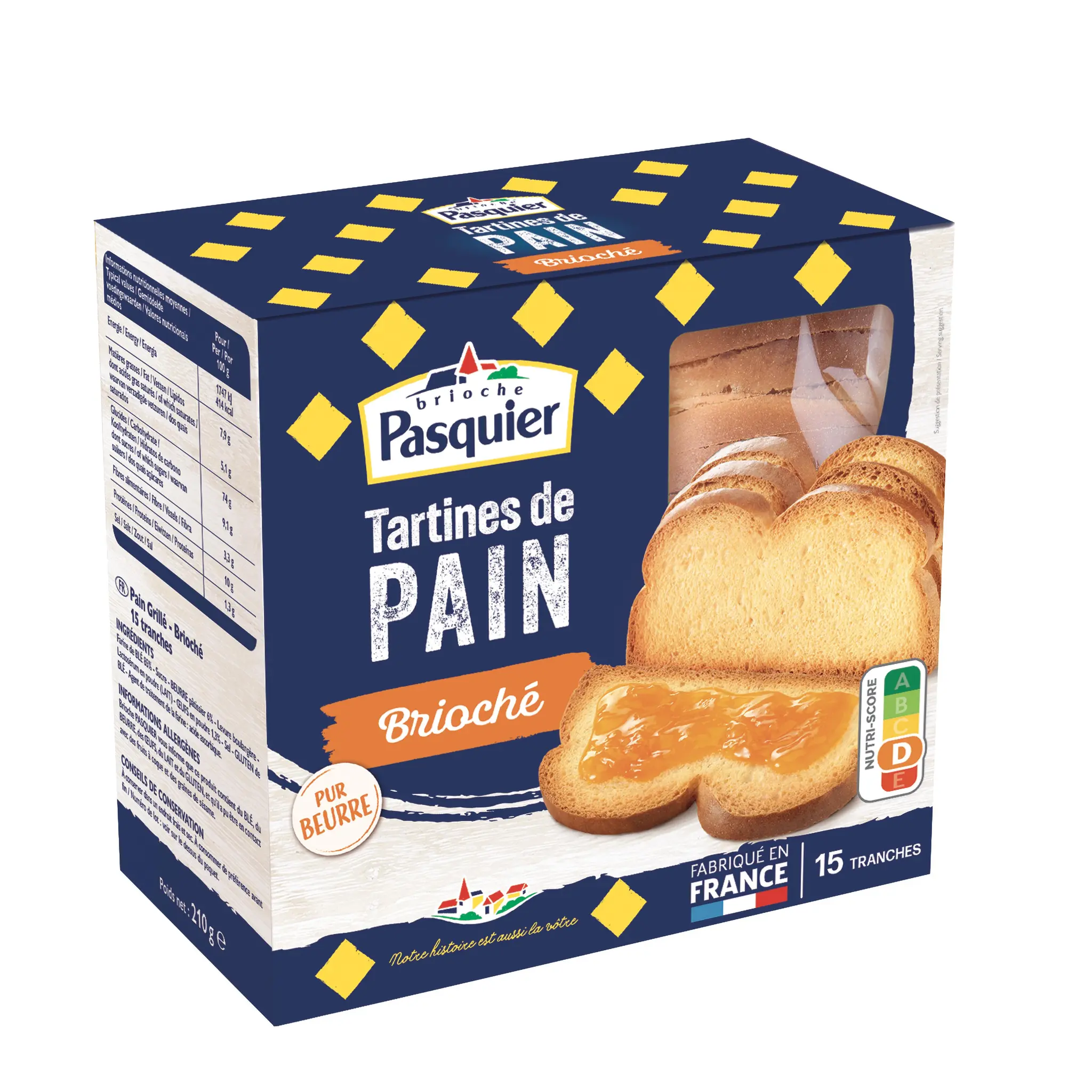 PASQUIER Tartines de pain brioché