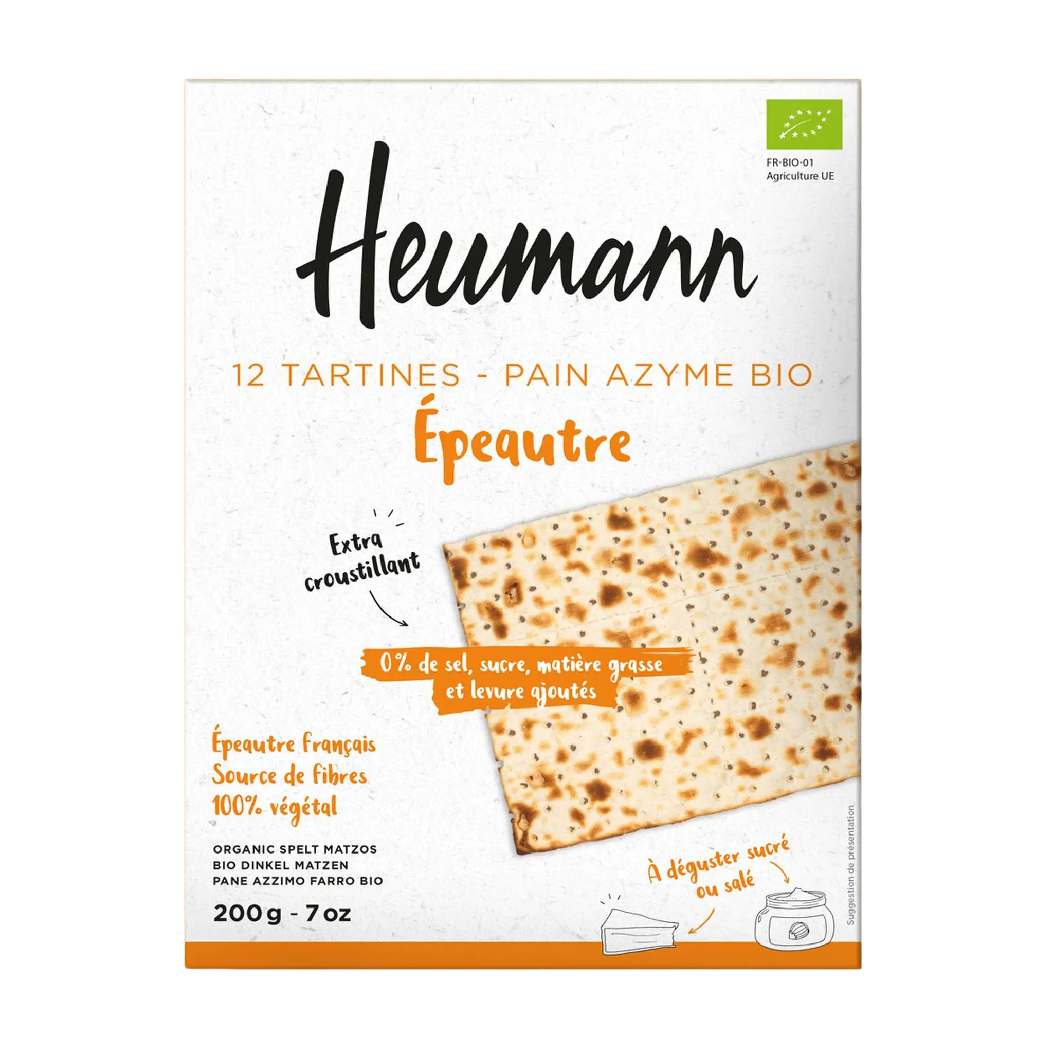 PAUL HEUMANN Pain azyme bio à la farine d'épeautre