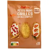 AUCHAN Petits pains grillés au blé complet sans huile de palme