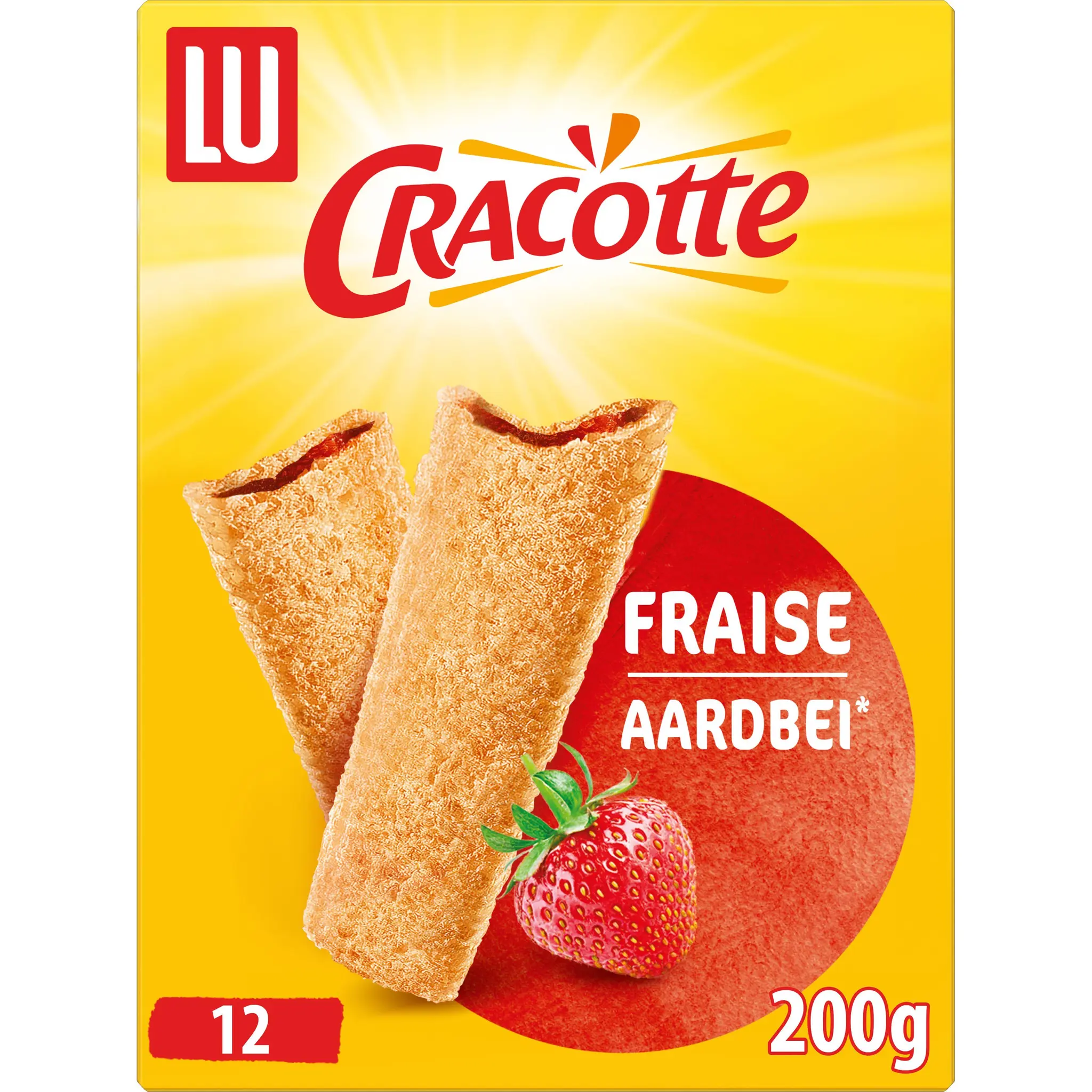 CRACOTTE Tartines croustillantes fourrées à la fraise