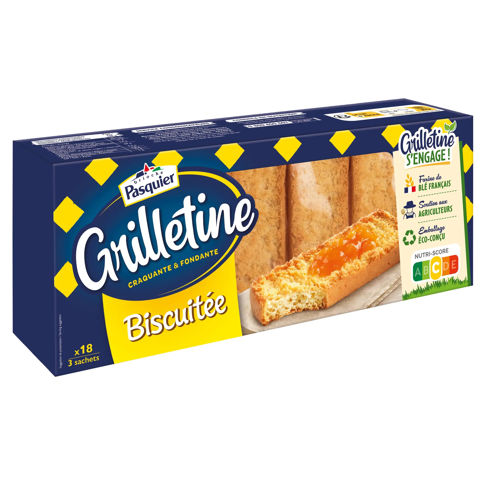 PASQUIER Grilletine tartines craquante biscuitée