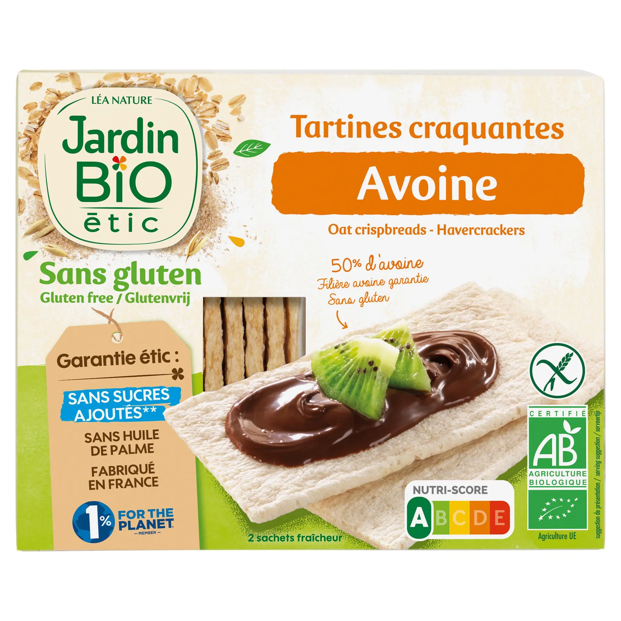 JARDIN BIO ETIC Tartines croquantes avoine sans gluten