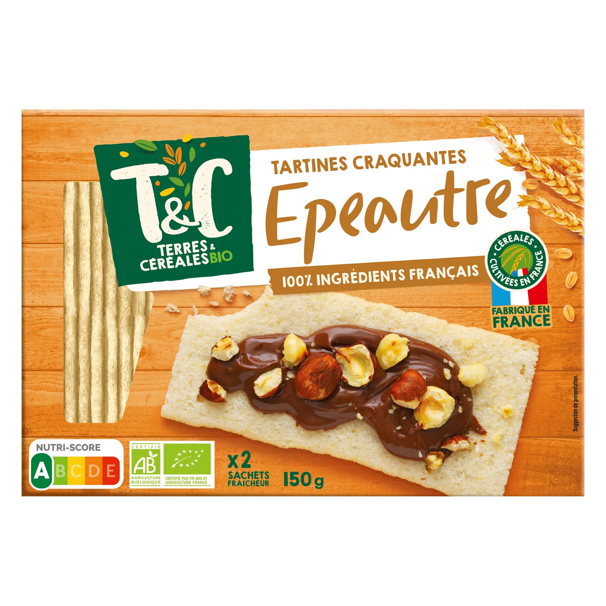 TERRES ET CEREALES Tartines craquantes à l'épeautre bio