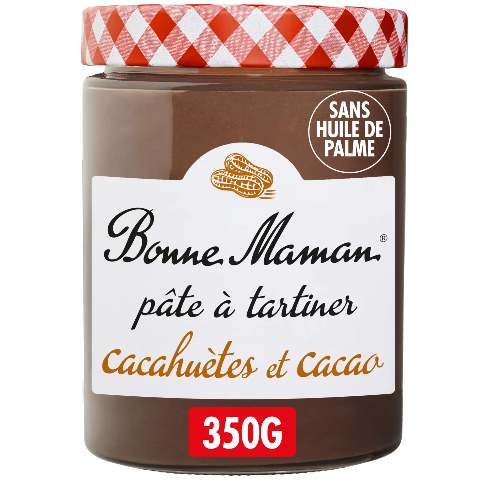 BONNE MAMAN Pâte à tartiner cacahuètes et cacao sans huile de palme