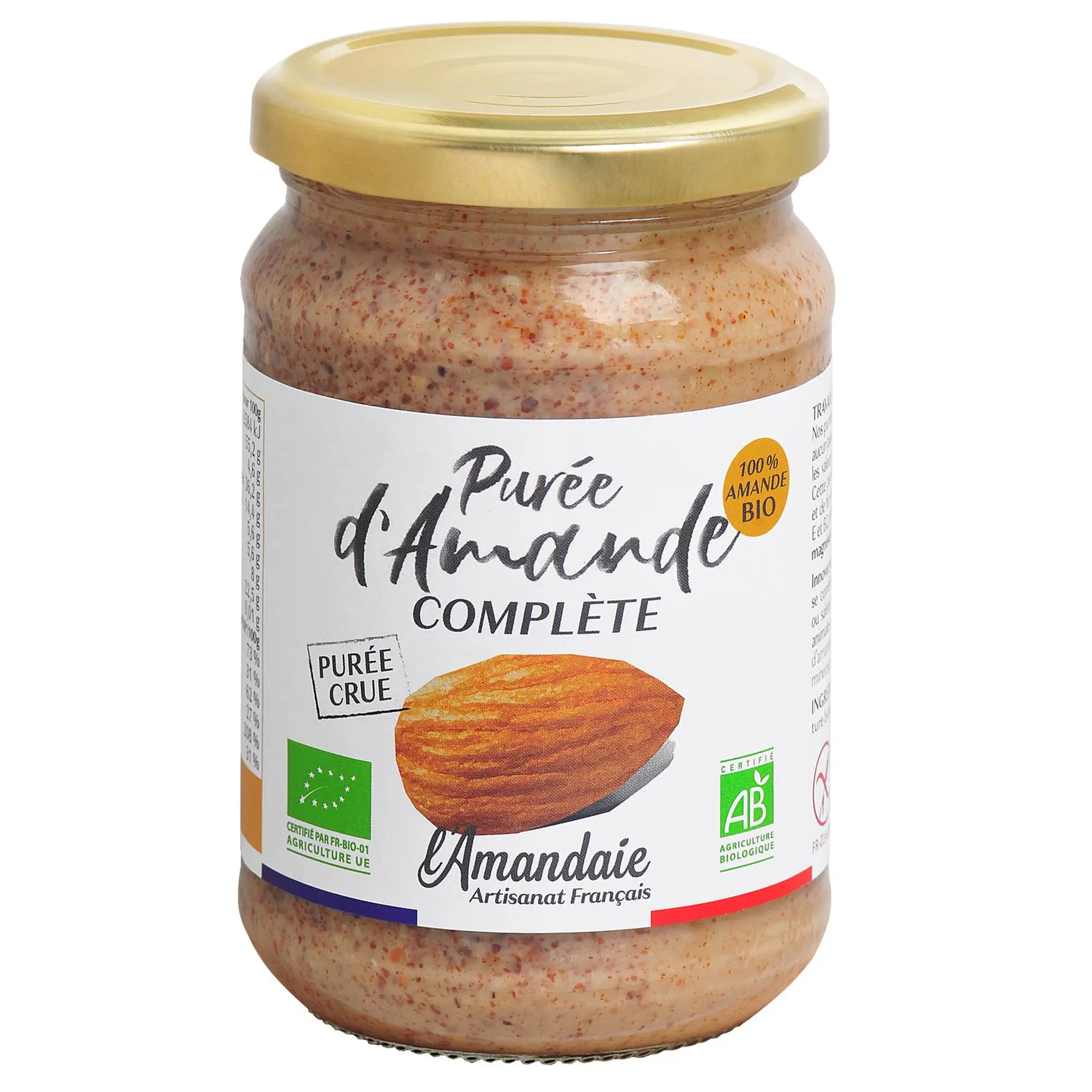 L'AMANDAIE Purée d'amande complète bio
