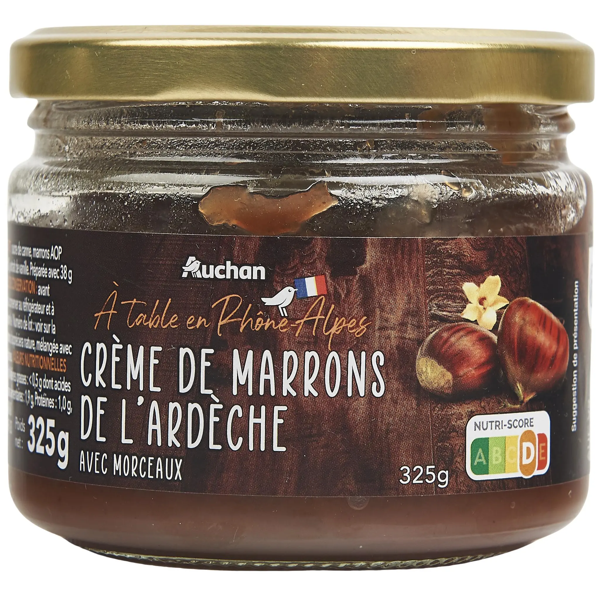 AUCHAN TERROIR Crème de marrons de l'Ardèche au sucre de canne