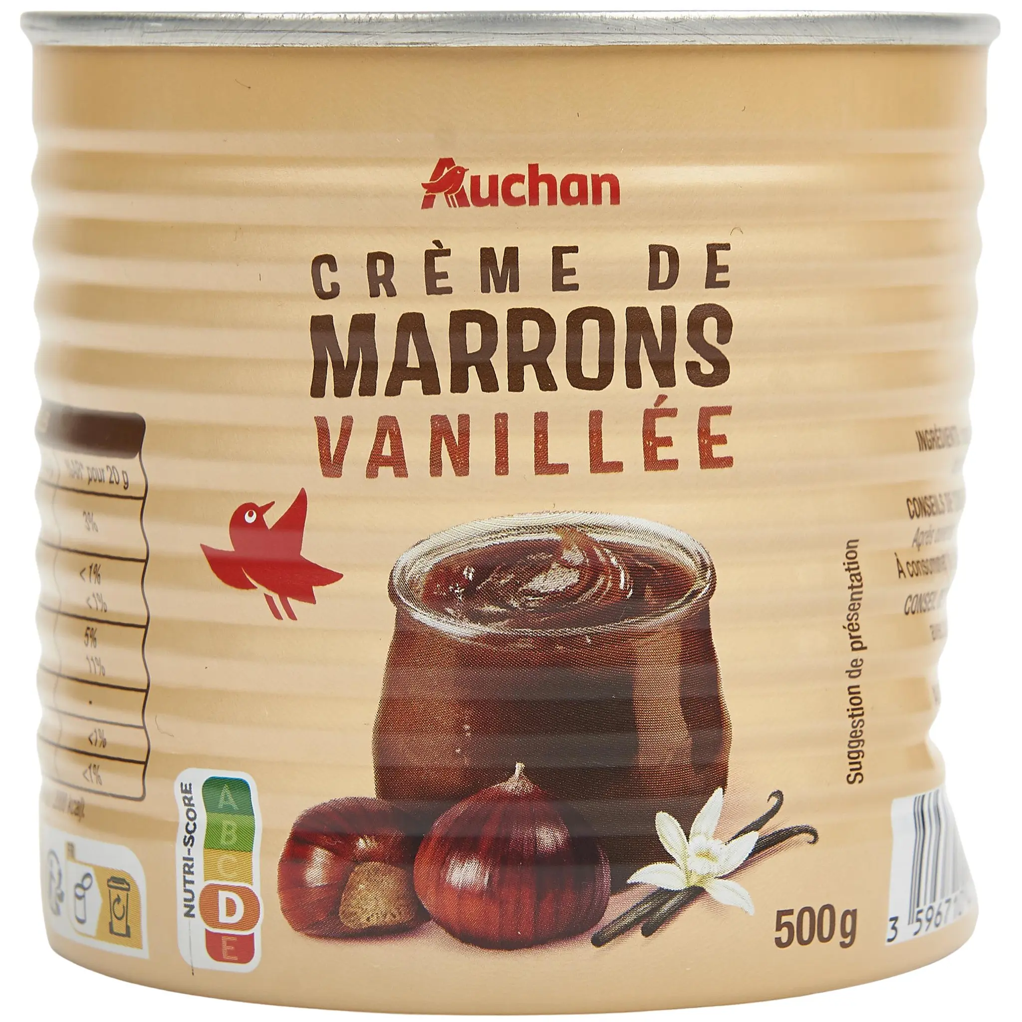 AUCHAN Crème de marrons vanillée