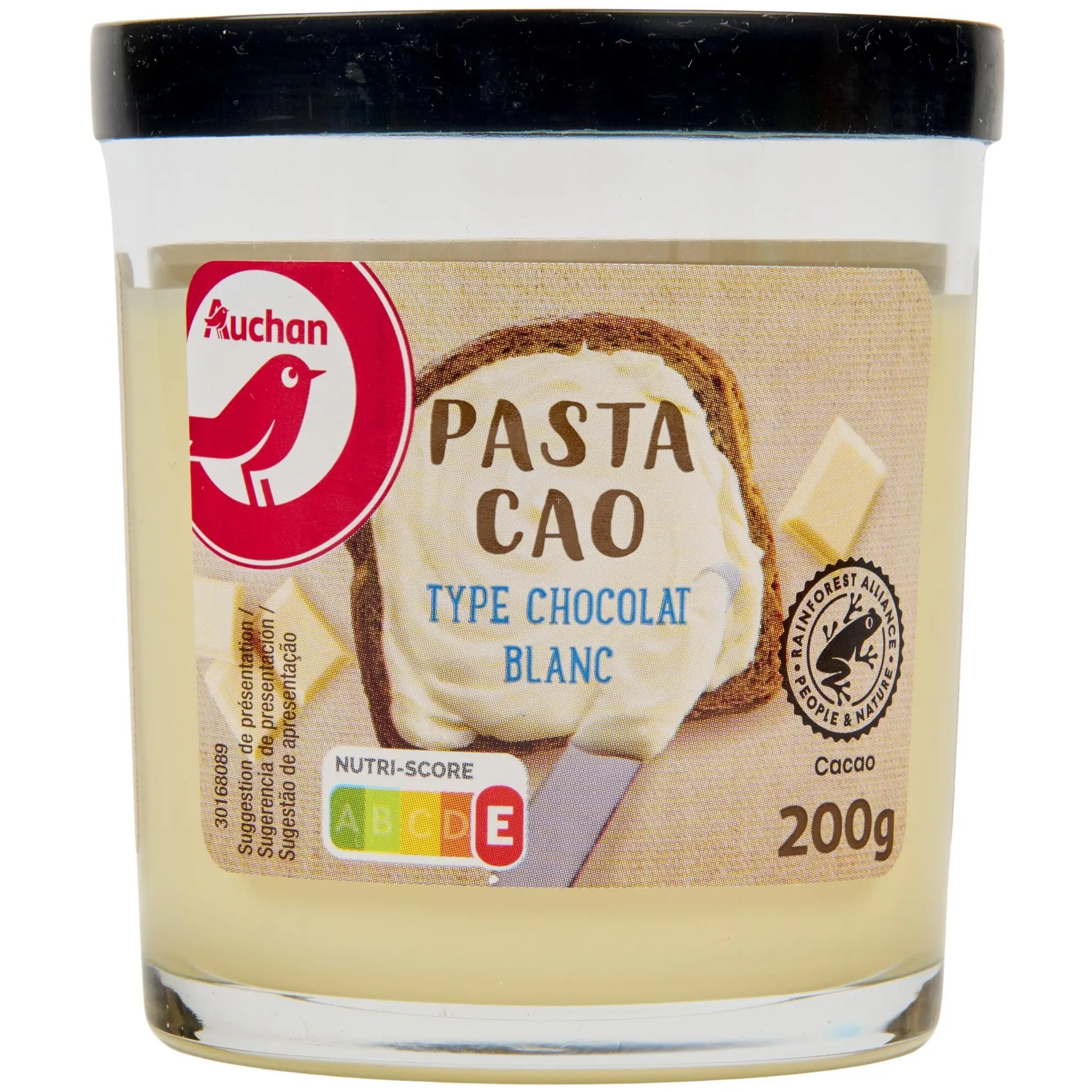 AUCHAN Pâte à tartiner chocolat blanc
