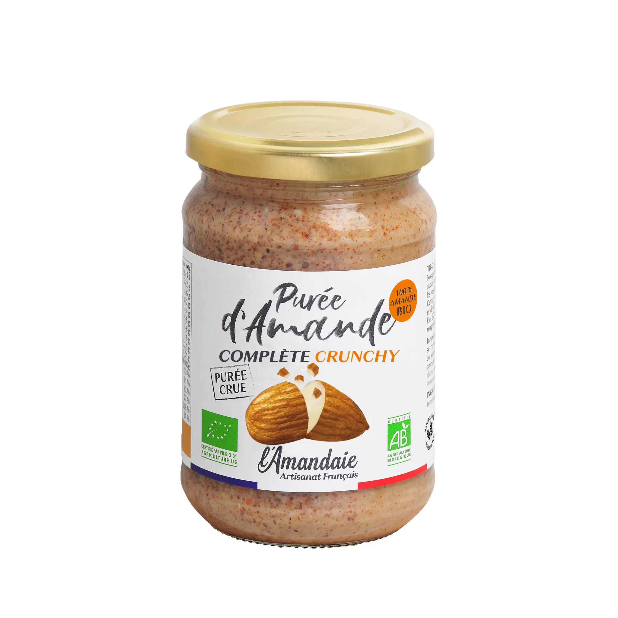 L'AMANDAIE Purée d'amande bio complète crunchy