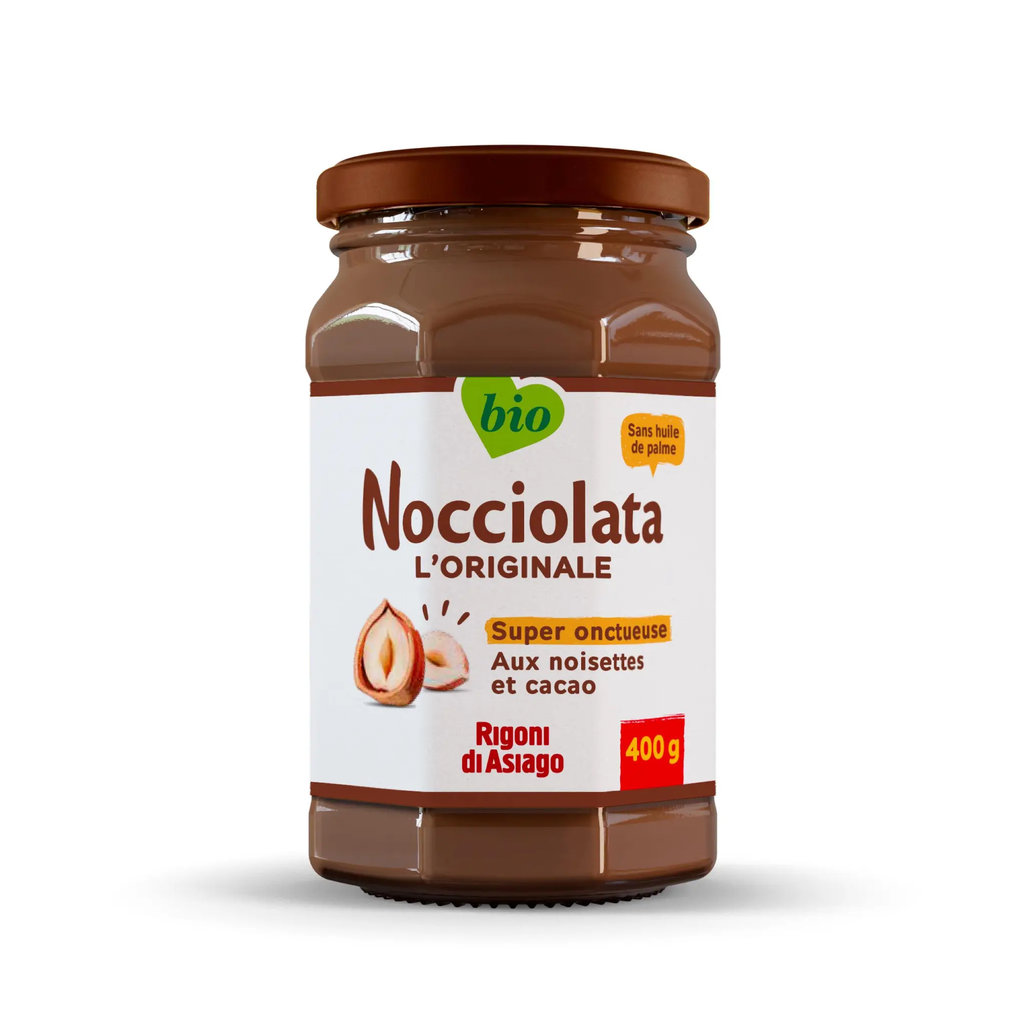 NOCCIOLATA Pâte à tartiner cacao et noisettes bio sans huile de palme