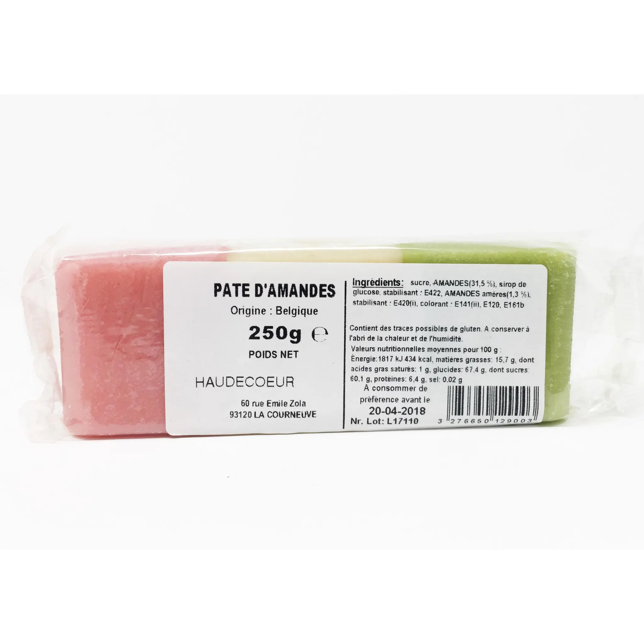 PROFRUIT Pâte d'amande tricolore
