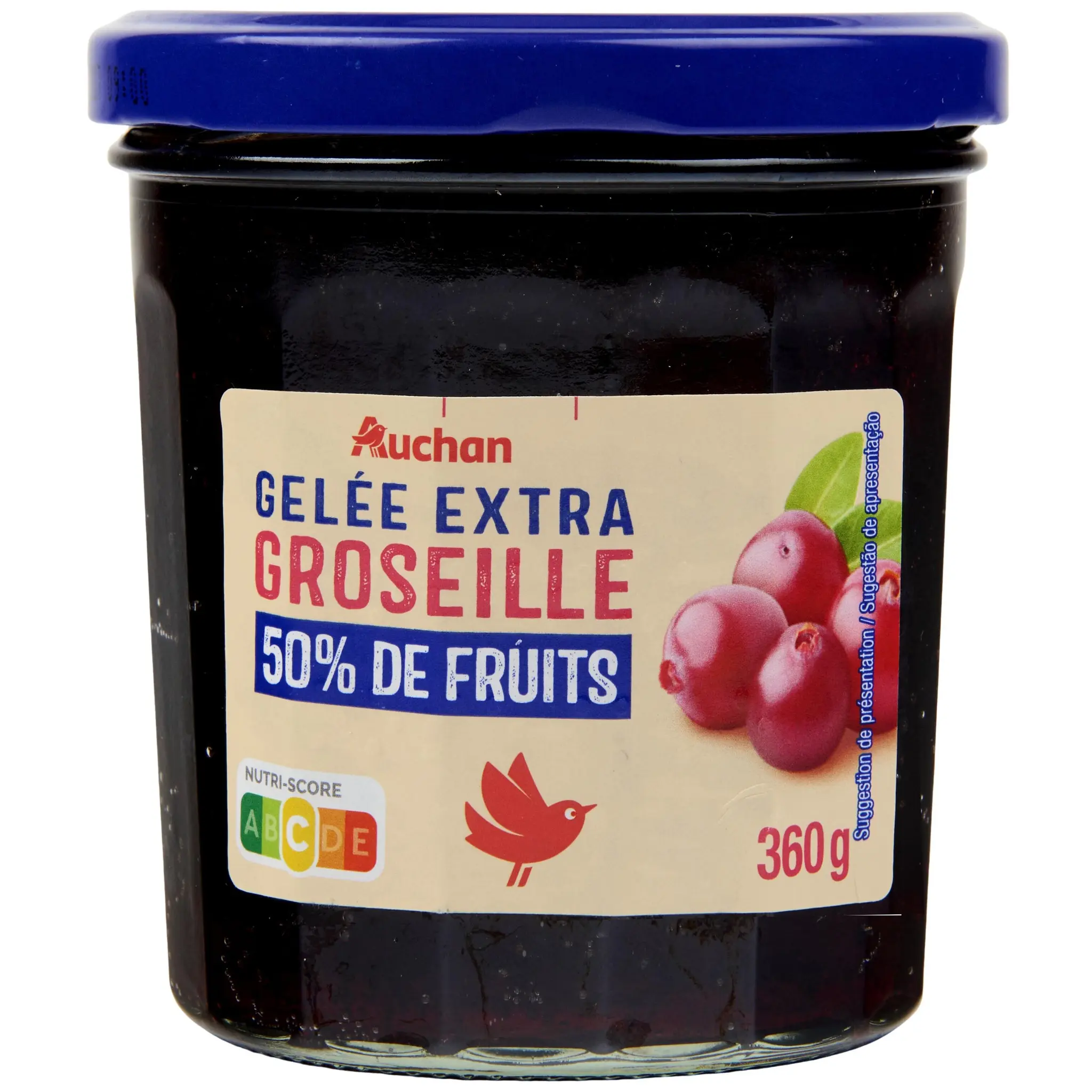 AUCHAN Gelée extra de groseilles