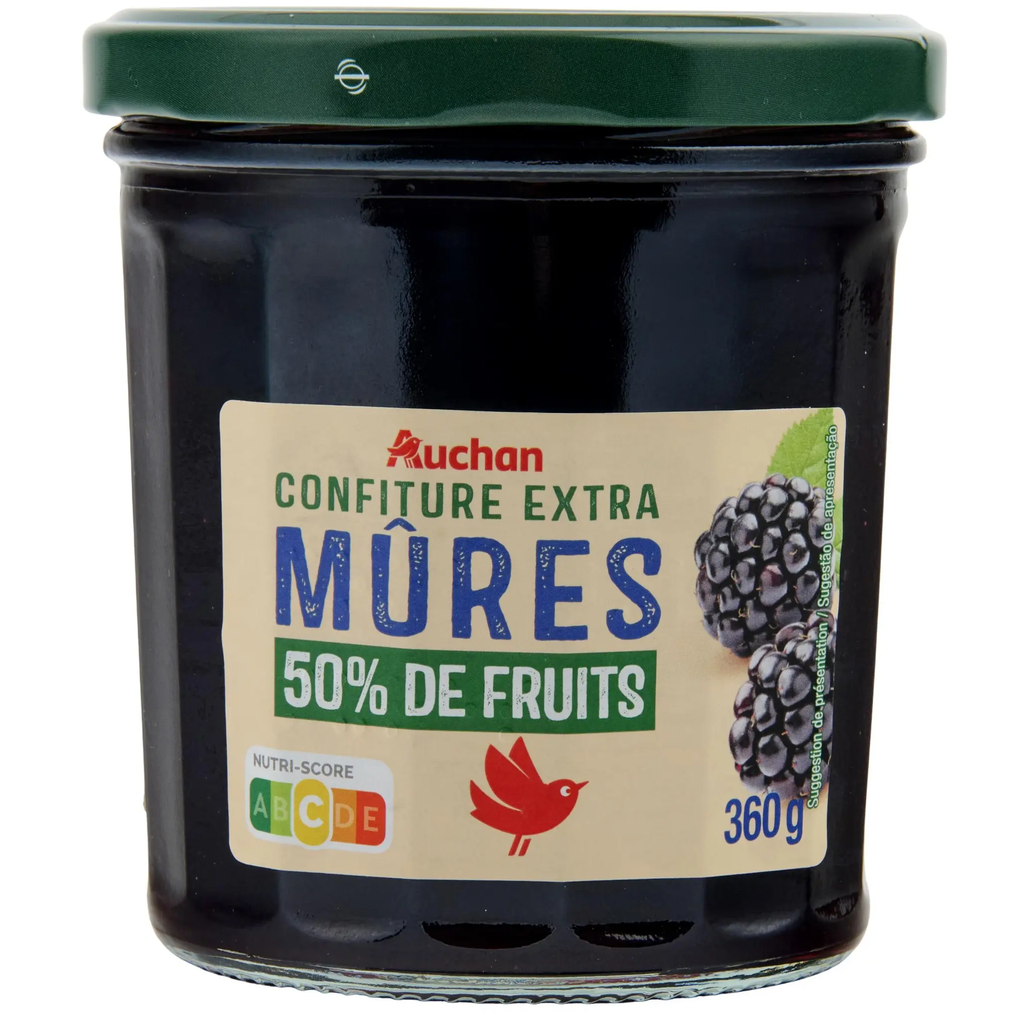 AUCHAN Confiture extra de mûres
