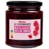 AUCHAN La Gourmande confiture de framboise 65% fruits