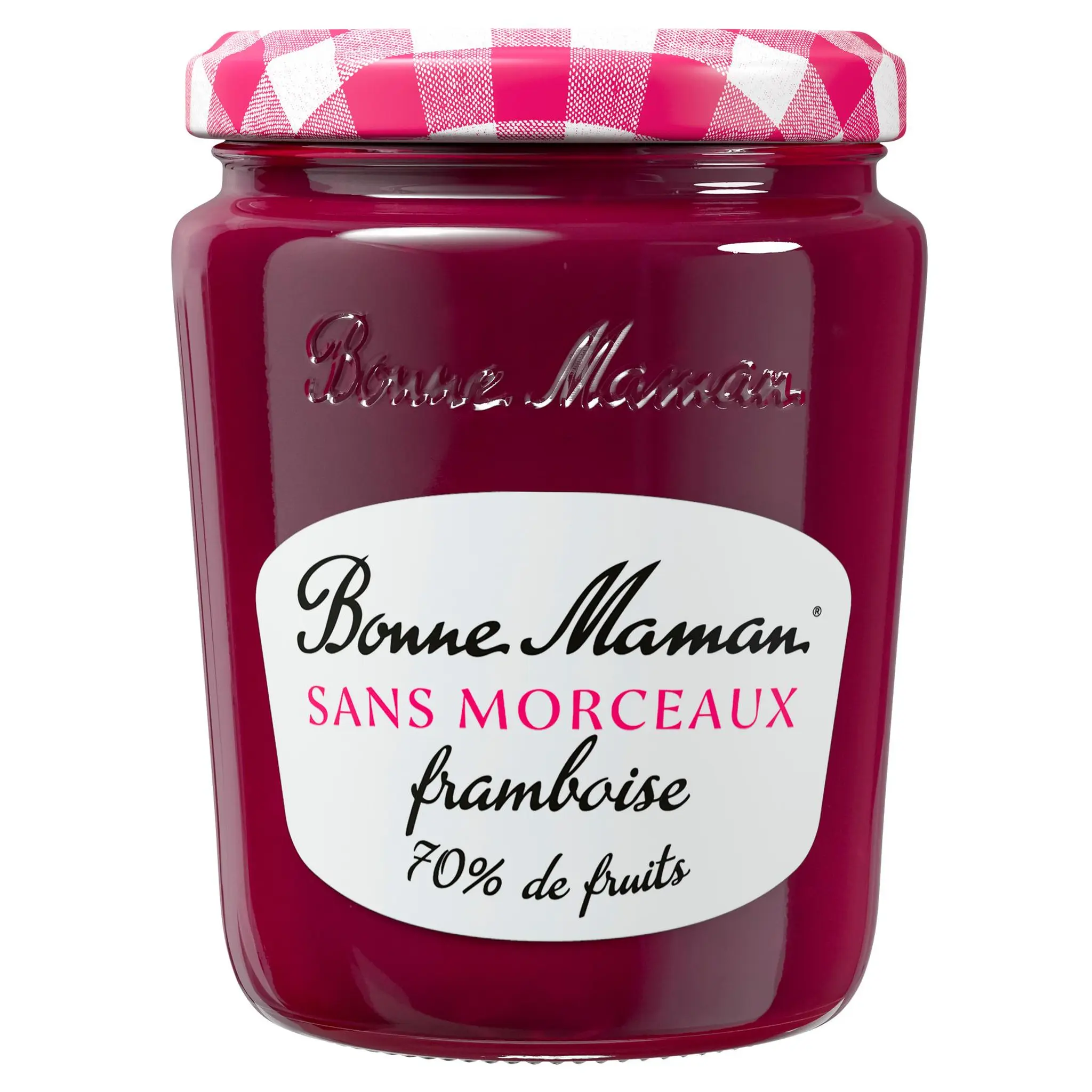 BONNE MAMAN Confiture de framboise dans morceaux 70% de fruits