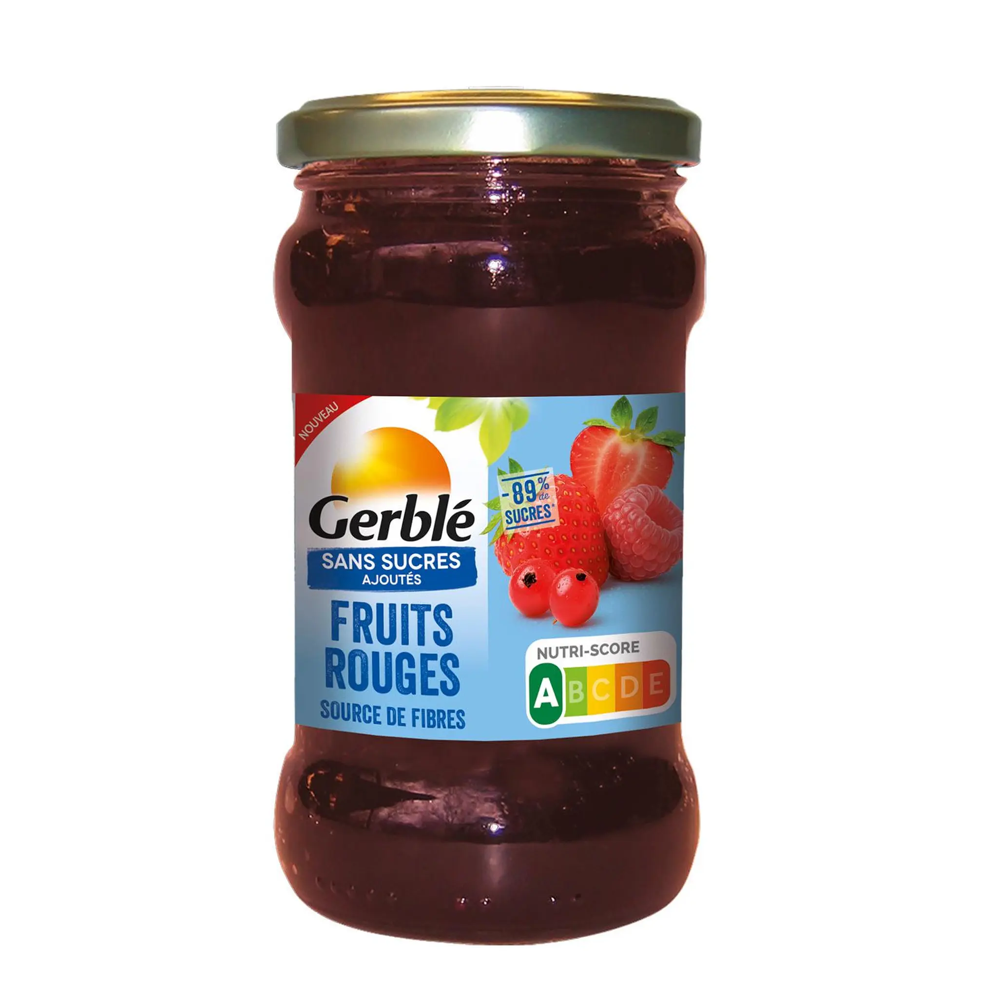 GERBLE Confiture aux fruits rouges sans sucres ajoutés