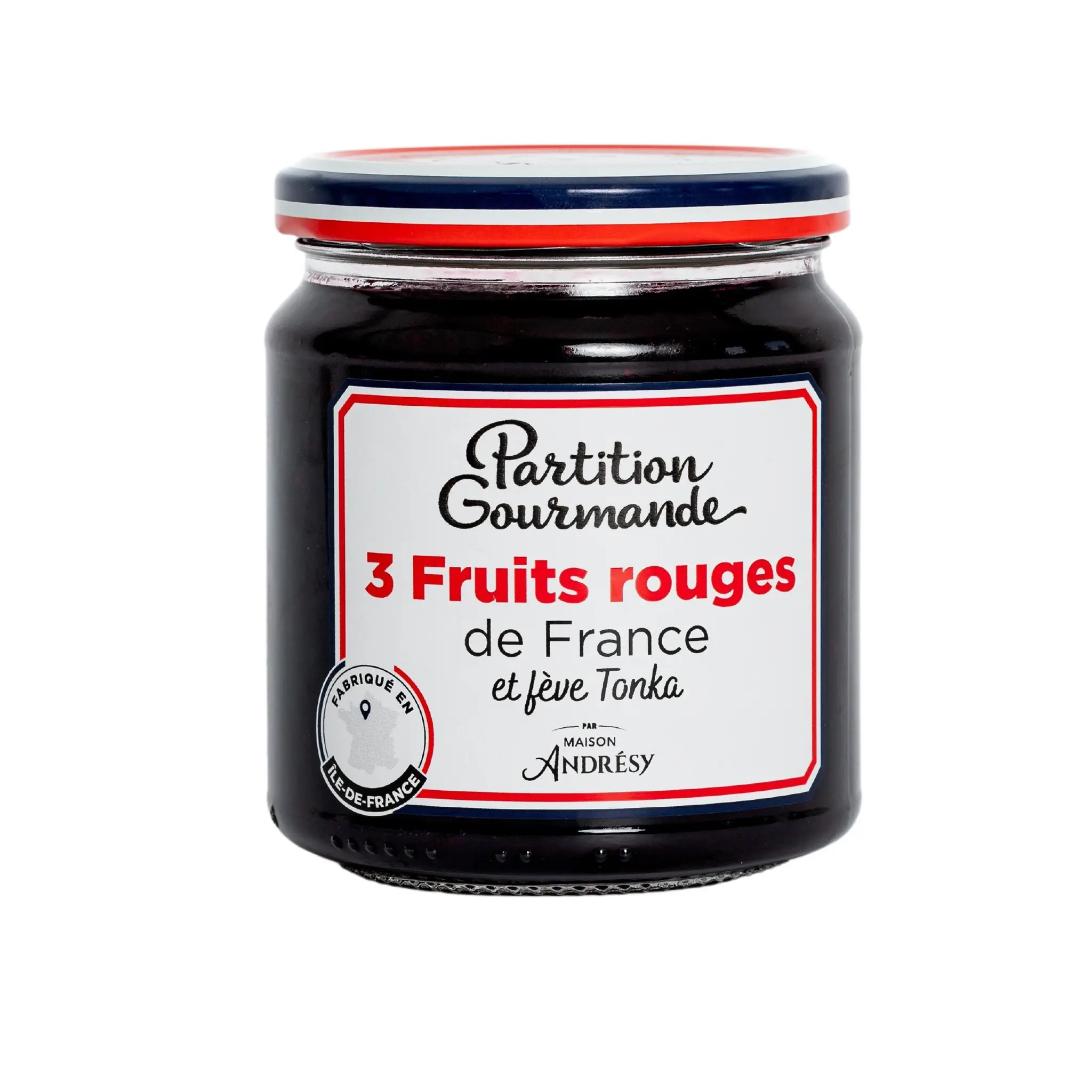 PARTITION GOURMANDE Confiture aux 3 fruits rouges de France et fève Tonka