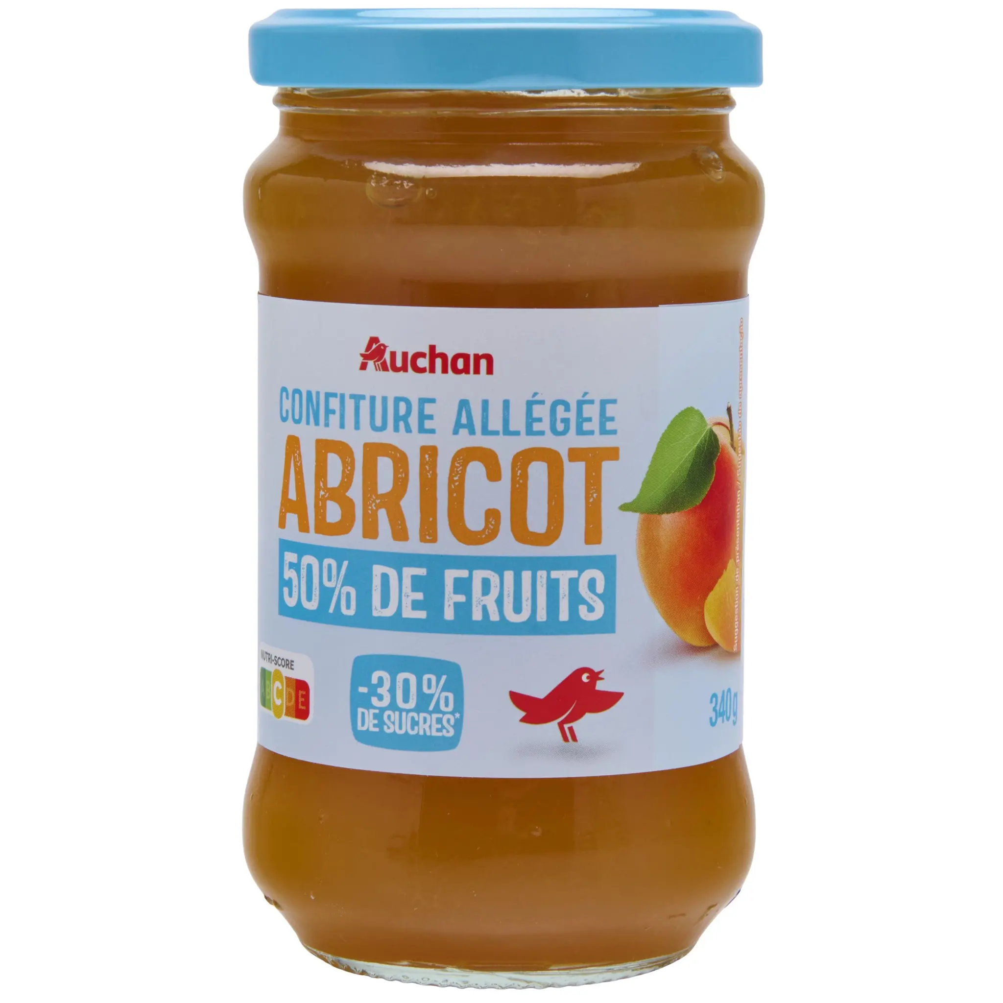 AUCHAN Confiture allégée abricots