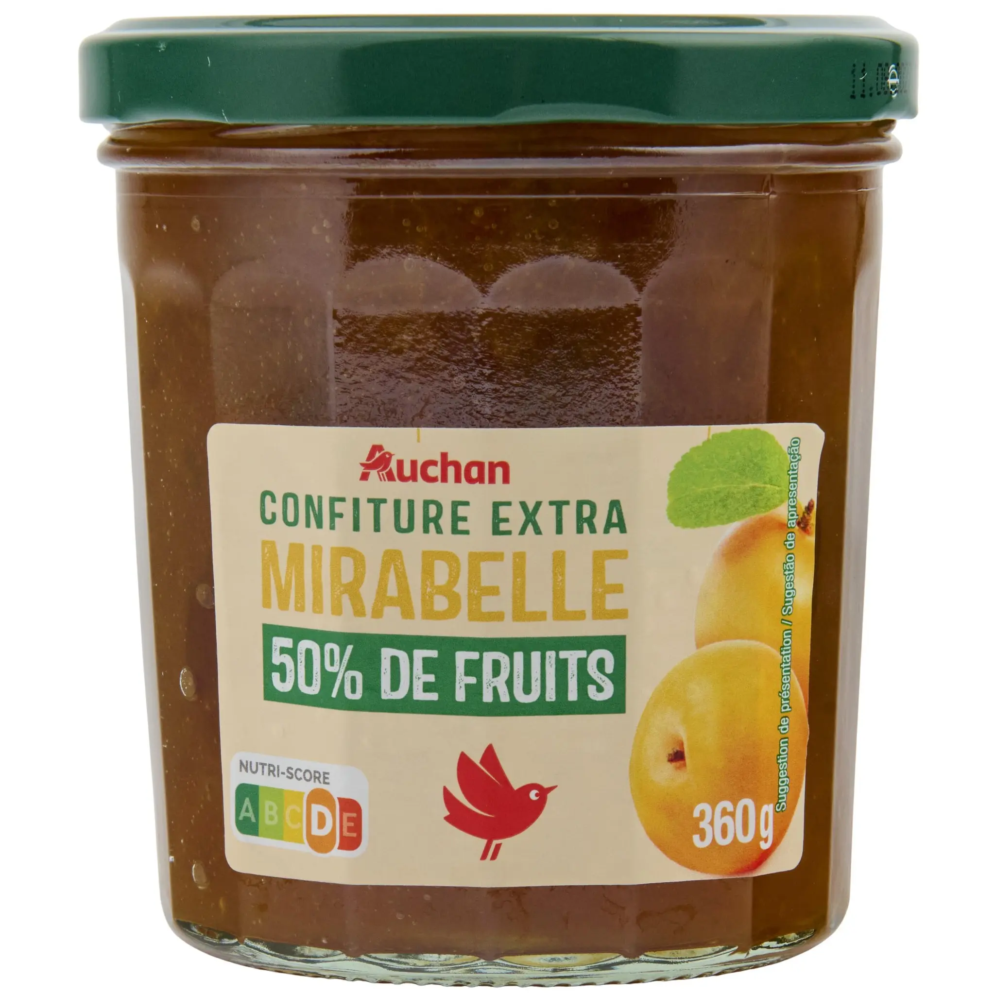 AUCHAN Confiture extra de mirabelles