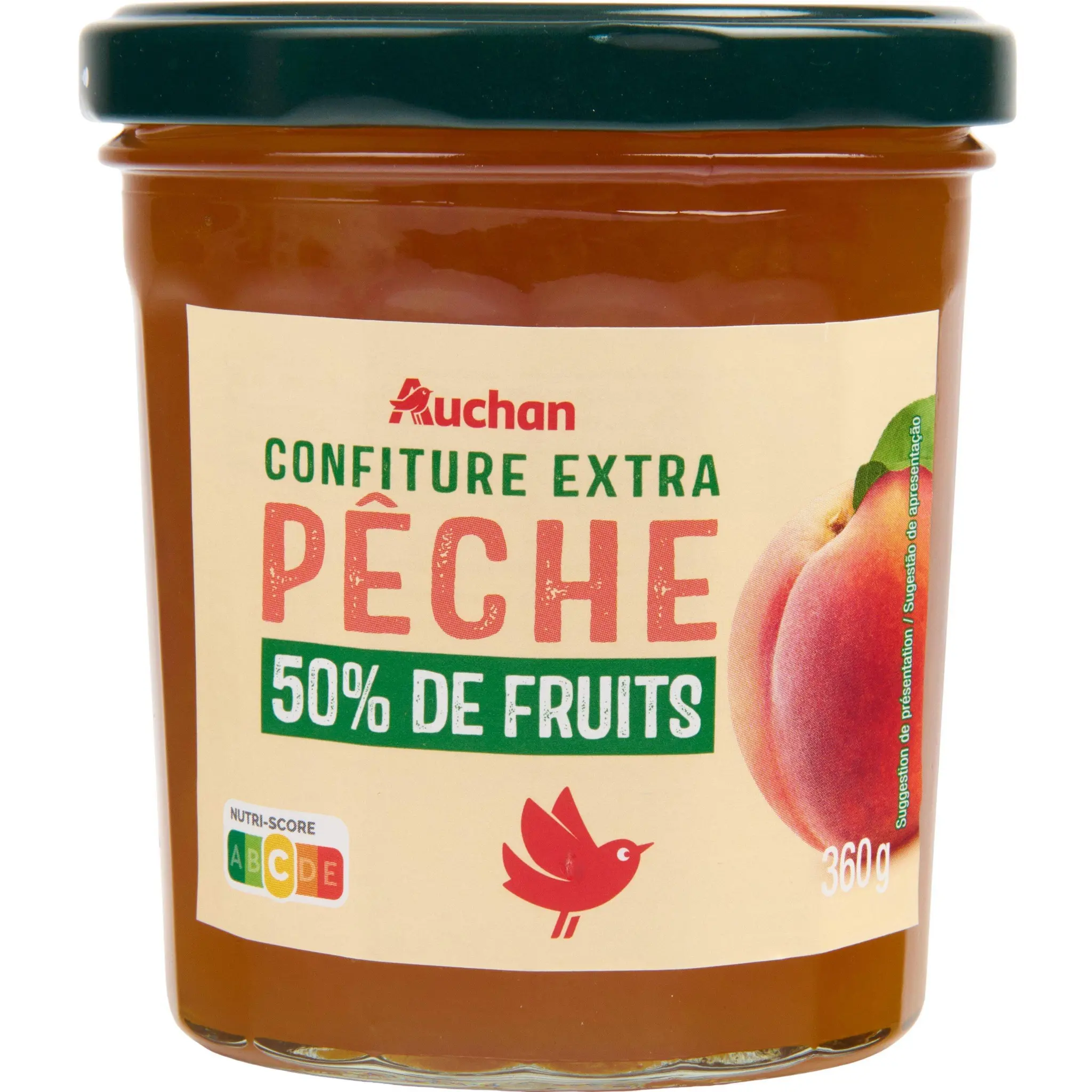 AUCHAN Confiture extra de pêche