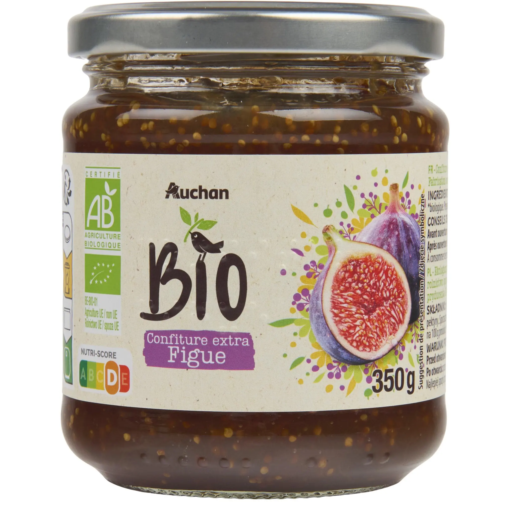 AUCHAN BIO Confiture extra figue bio