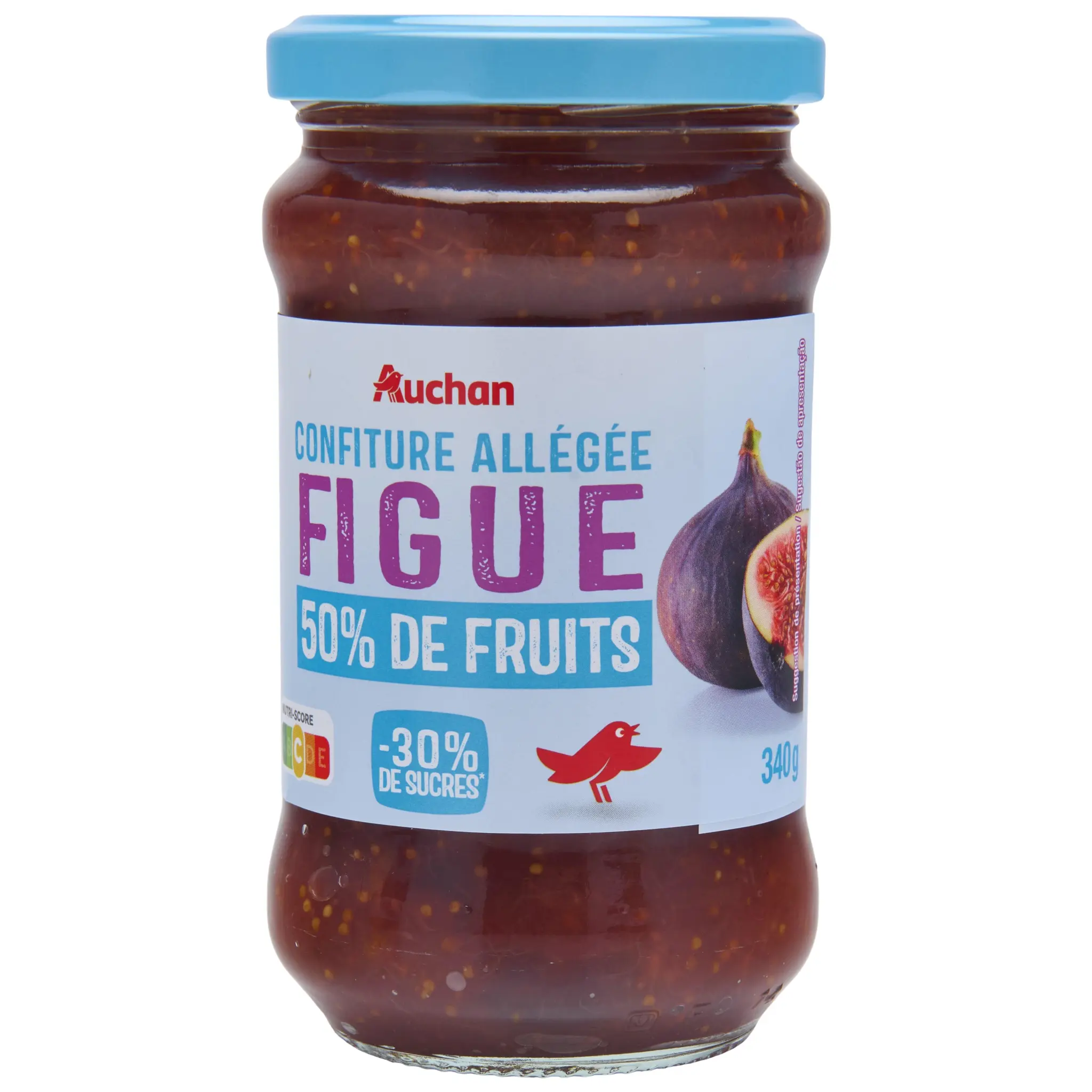 AUCHAN Confiture allégée de figue