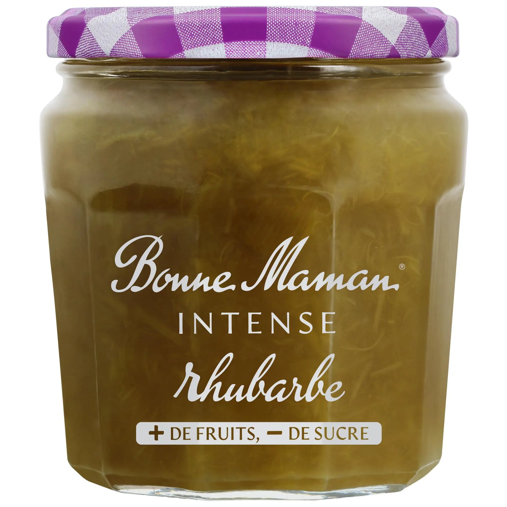 BONNE MAMAN Confiture à la rhubarbe intense moins sucrée