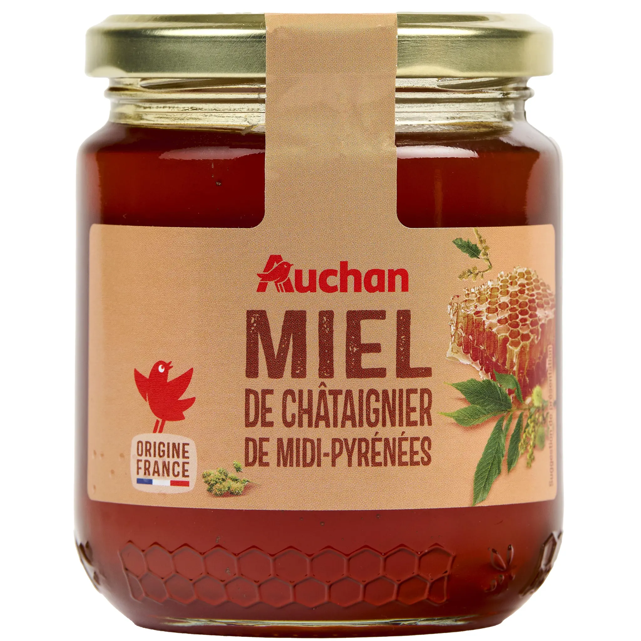 AUCHAN GOURMET CULTIVONS LE BON Miel liquide de châtaignier de Midi-Pyrénées