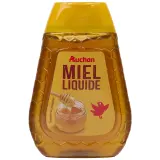 AUCHAN Miel de fleurs liquide équilibré et fleuri, en flacon doseur