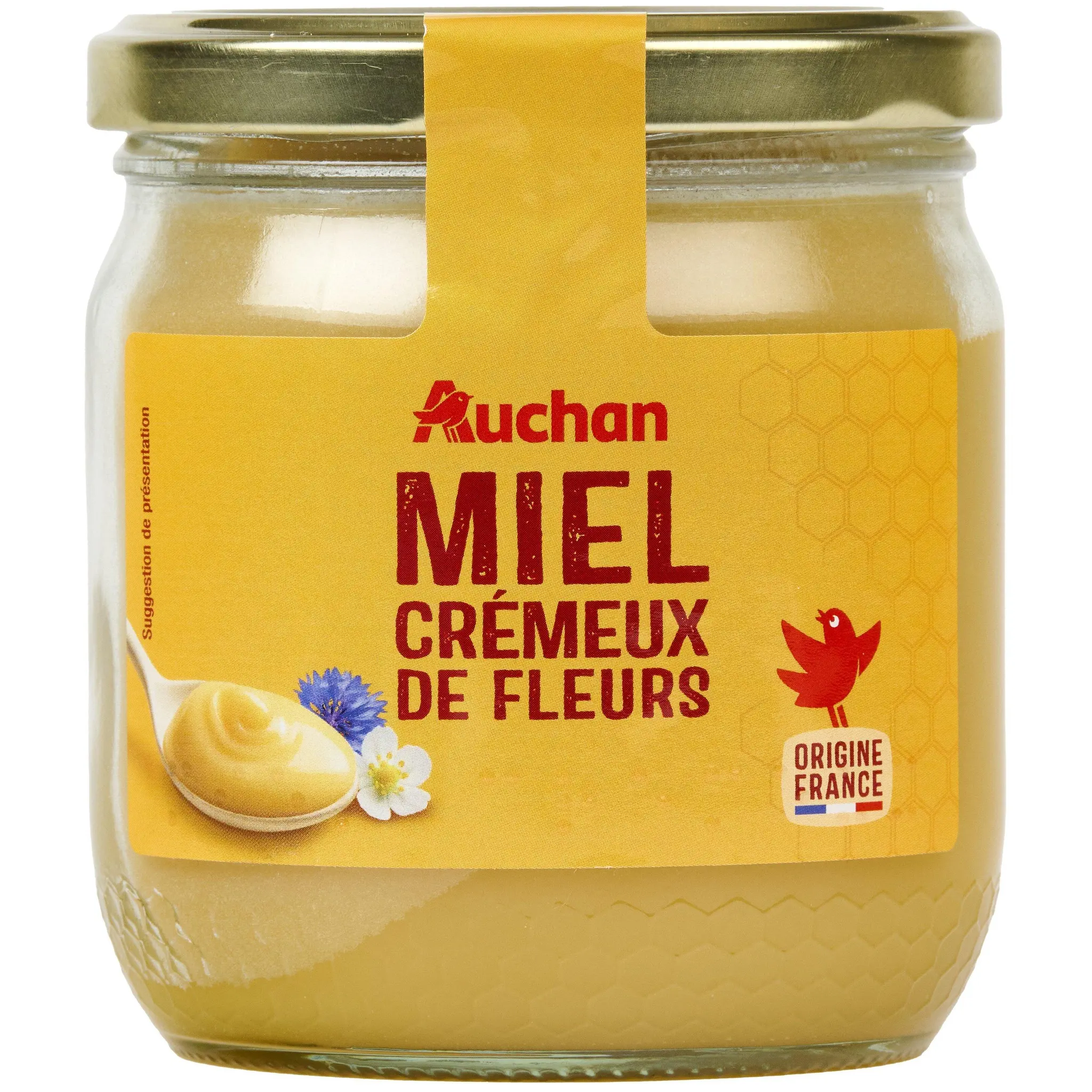 AUCHAN CULTIVONS LE BON Miel crémeux de fleurs de France fruité et acidulé
