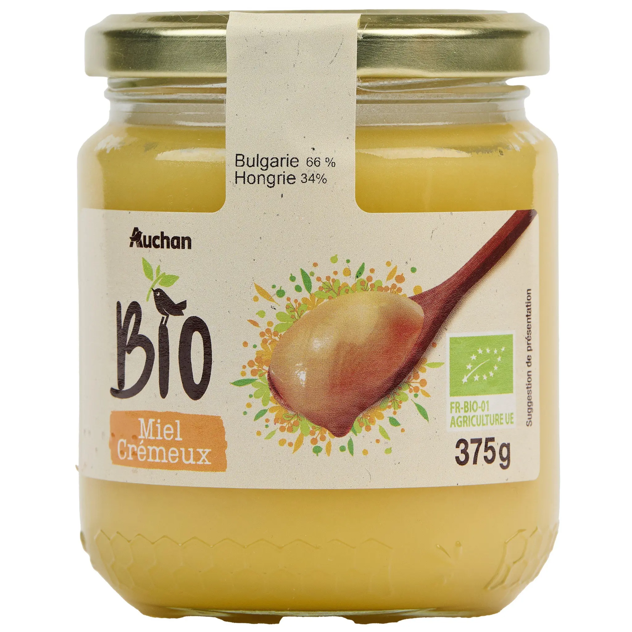 AUCHAN BIO Miel crémeux